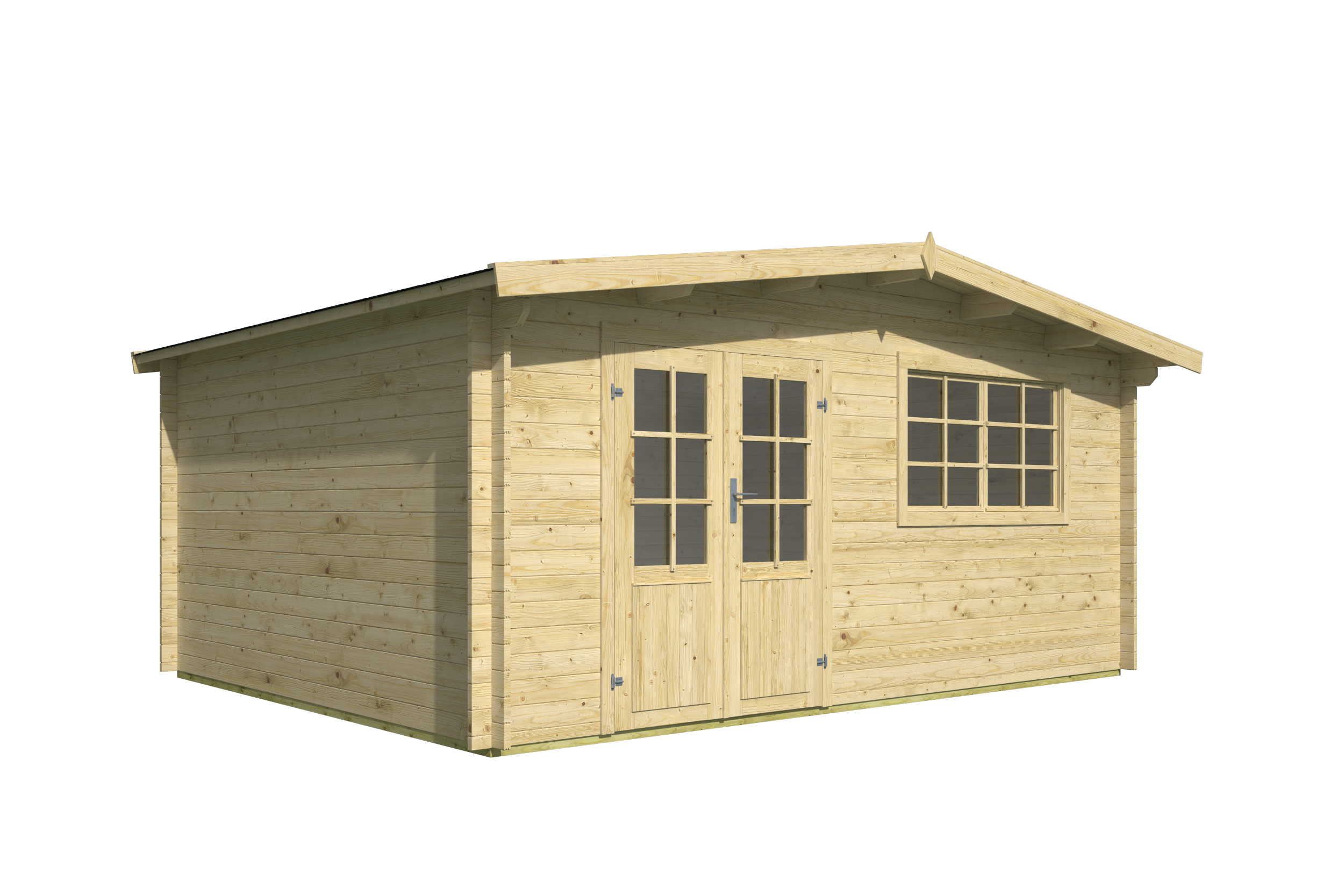 Blokhut - Tuinhuis Toledo | 34 mm | vuren onbehandeld Blokhut - Tuinhuis Toledo | 34 mm | vuren onbehandeld