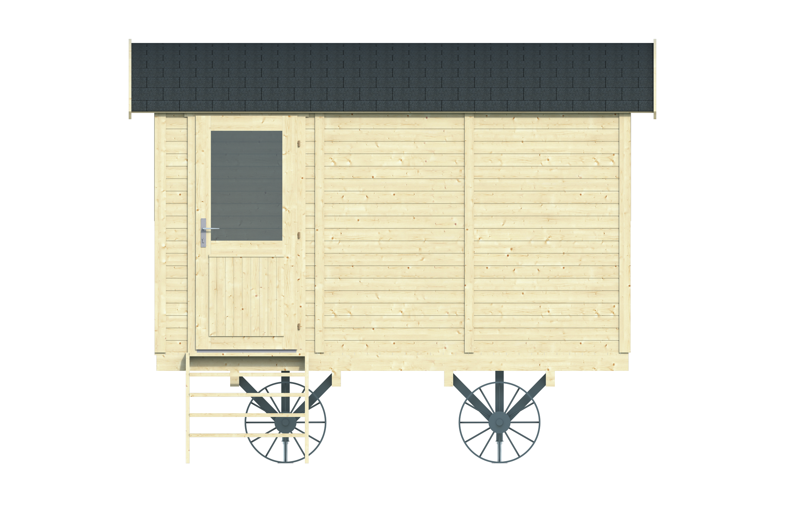 Circuswagen Joey | 19mm | vuren onbehandeld | 360 x 240 cm | excl. onderstel