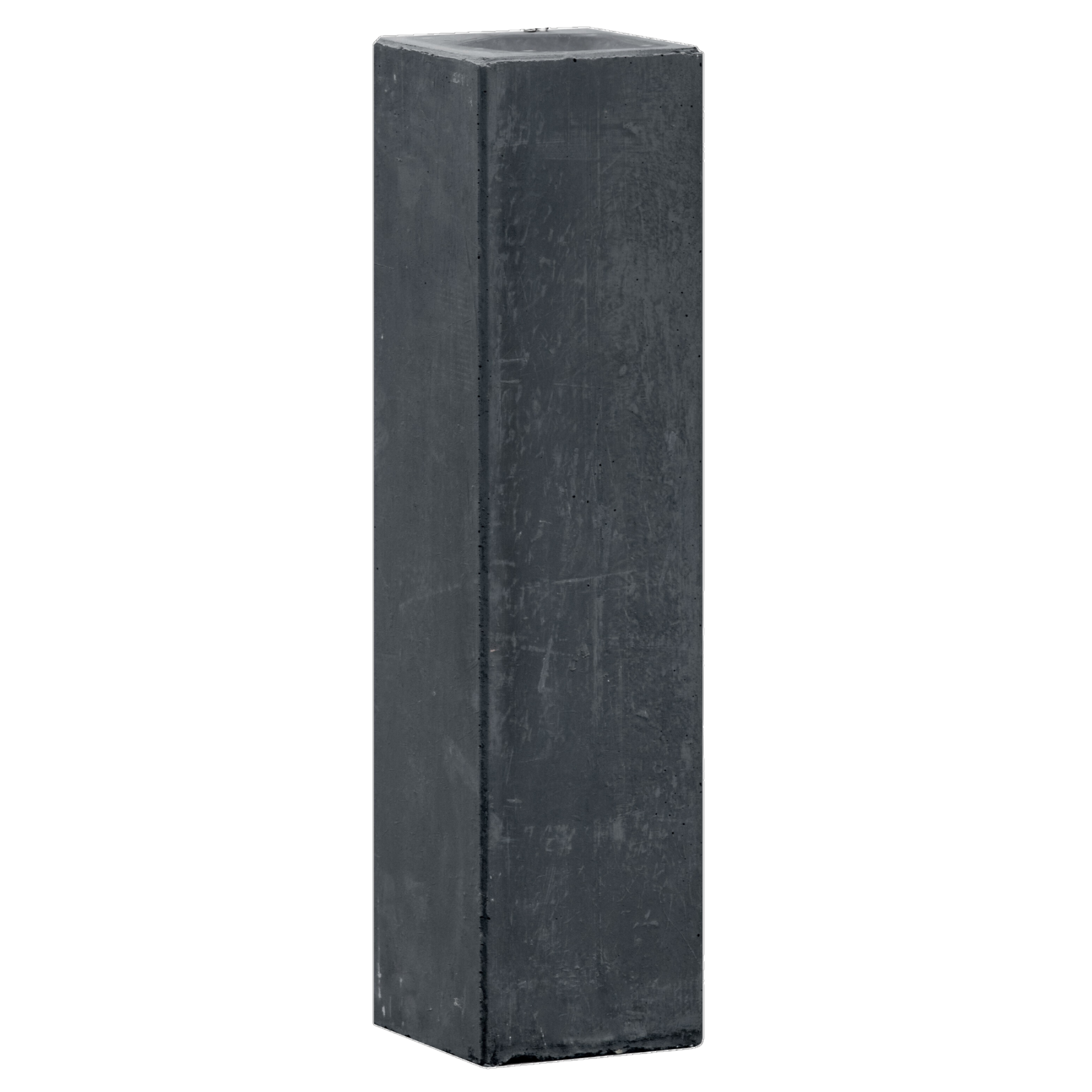 Berton© concrete footing 14,0 x 14,0 x 60,0 cm, anthracite, M16-tube, small chamfer