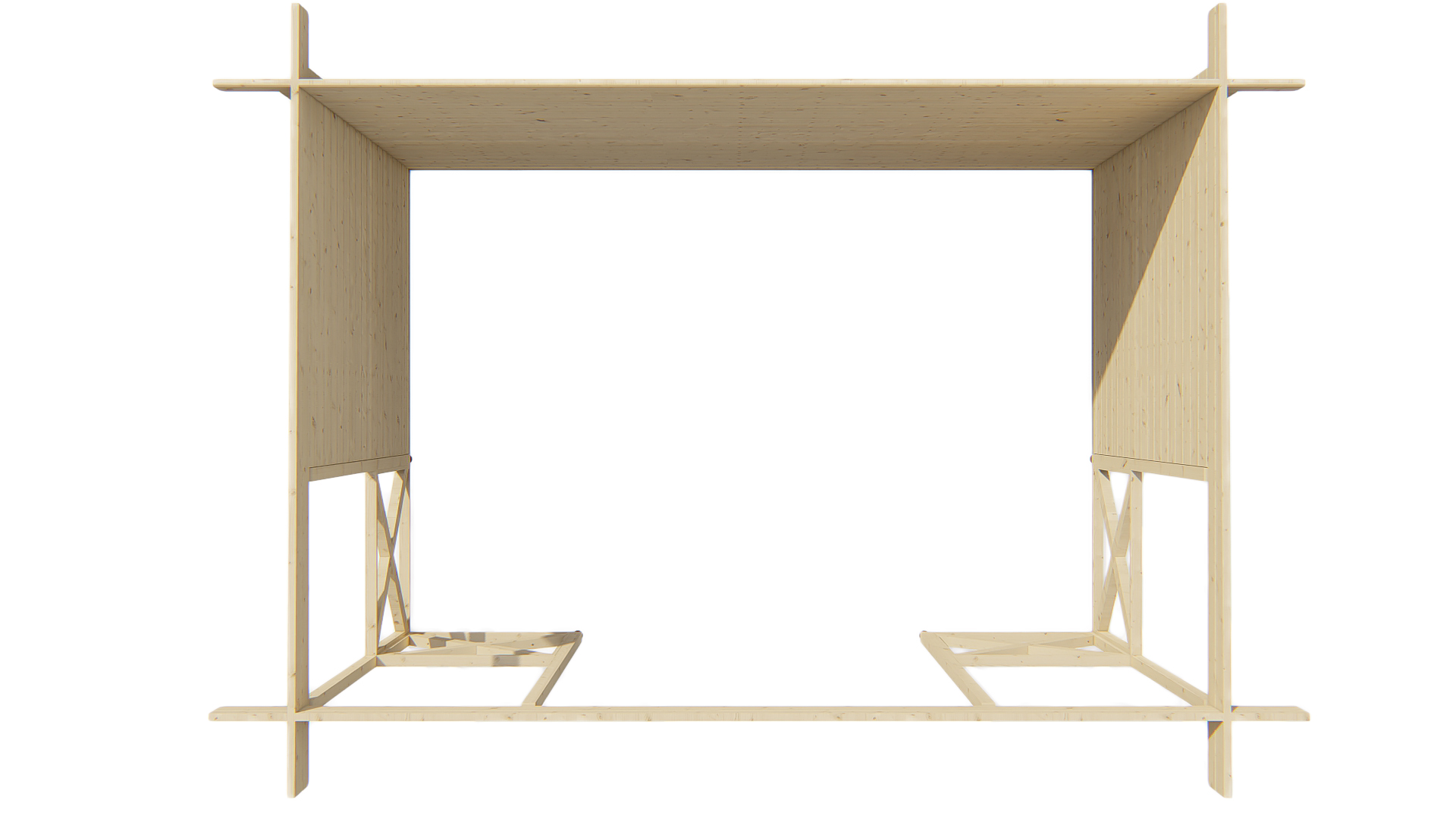 Blokhutprieel Konstantin | 40 mm | vuren grijs geïmpregneerd Blokhutprieel Konstantin | 40 mm | vuren grijs geïmpregneerd