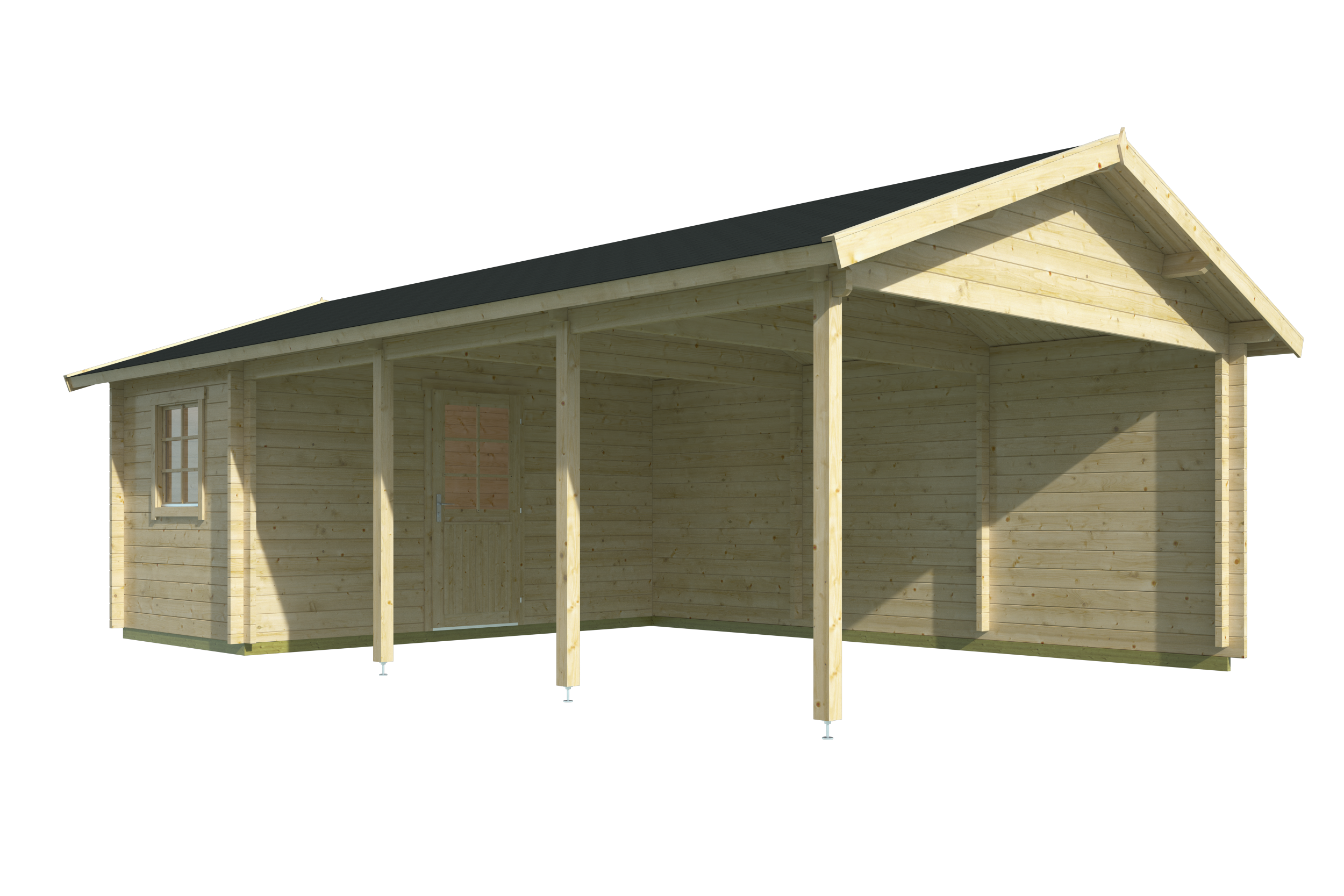 Carport/berging Ever | 44 mm | vuren onbehandeld