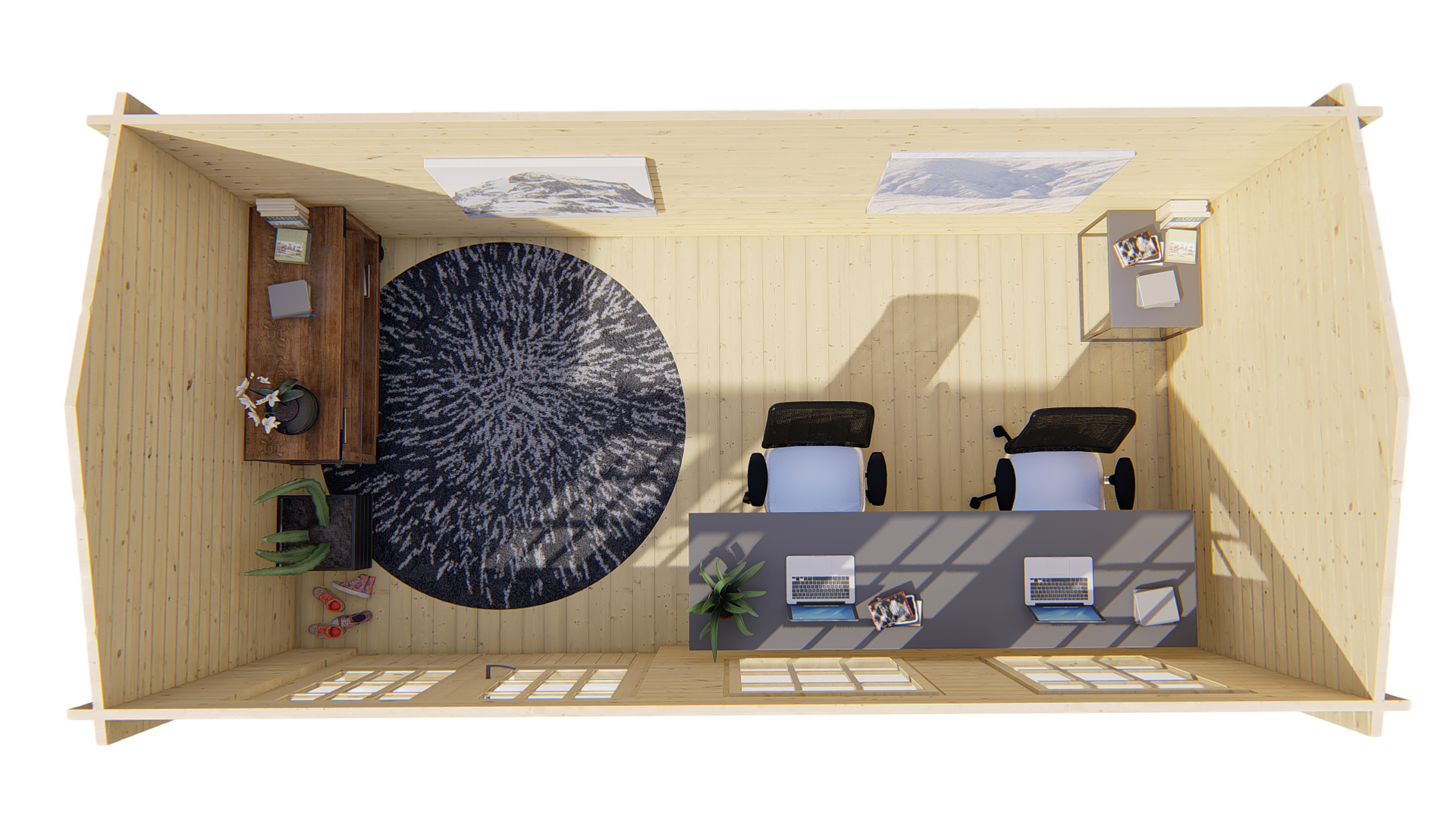 Blokhut - Tuinhuis Justine | 40 mm | vuren Red Class Wood geïmpregneerd Blokhut - Tuinhuis Justine | 40 mm | vuren Red Class Wood geïmpregneerd