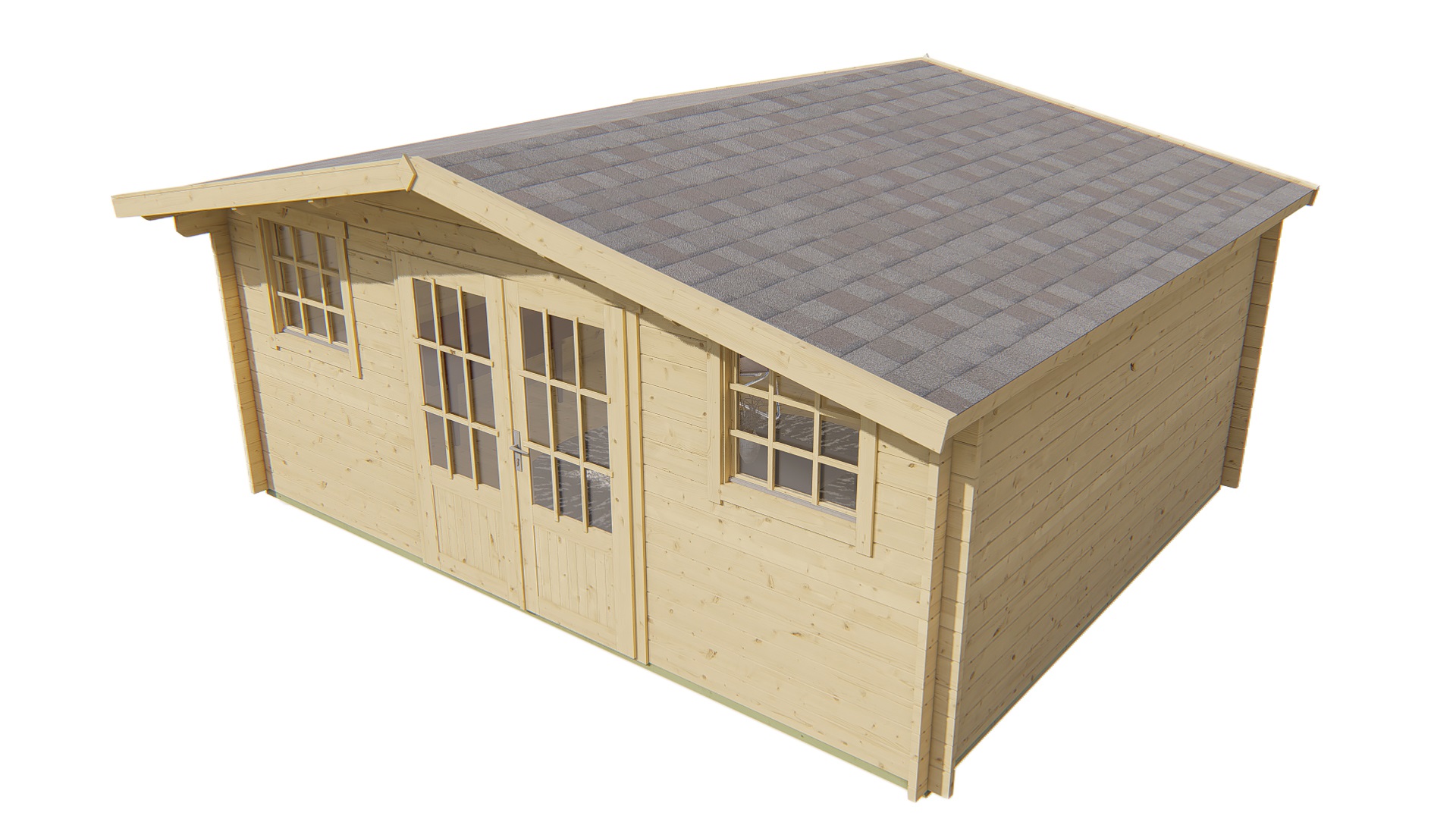 Blokhut - Tuinhuis Jackalyn | 40 mm | bruin geïmpregneerd Blokhut - Tuinhuis Jackalyn | 40 mm | bruin geïmpregneerd