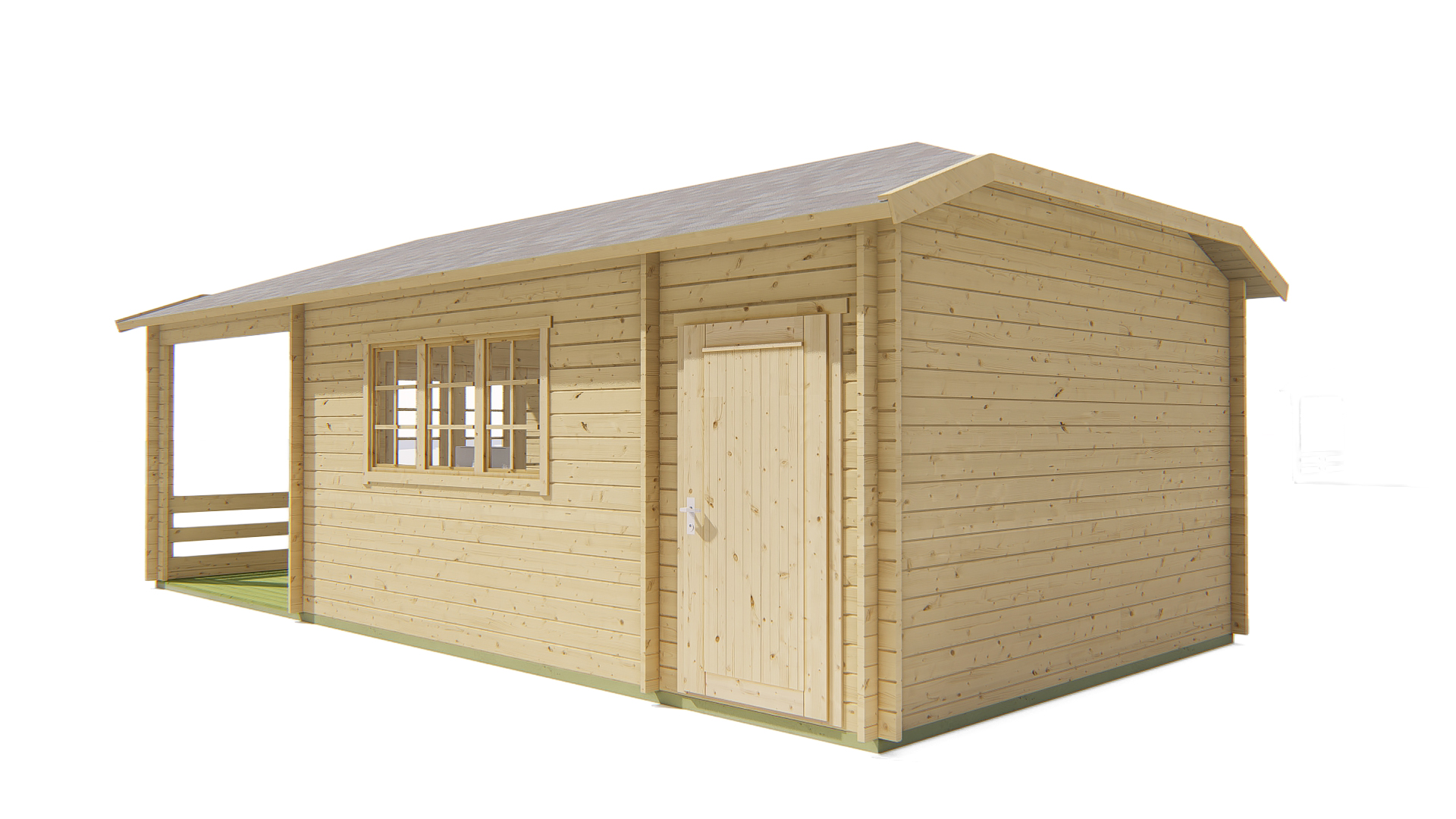 Blokhut - Tuinhuis Sibella | 44 mm | vuren honinggeel geïmpregneerd Blokhut - Tuinhuis Sibella | 44 mm | vuren honinggeel geïmpregneerd