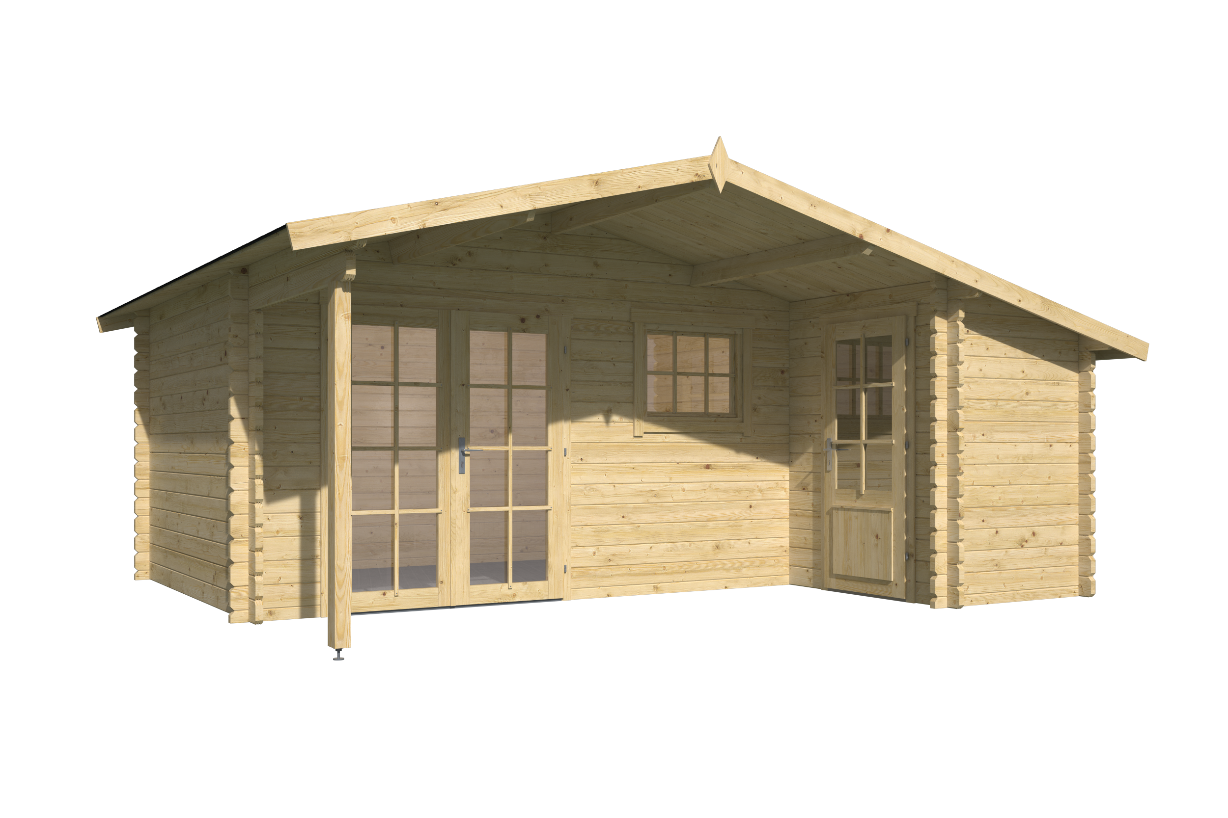 Blokhut - Tuinhuis Wolfgang | 44 mm | vuren onbehandeld