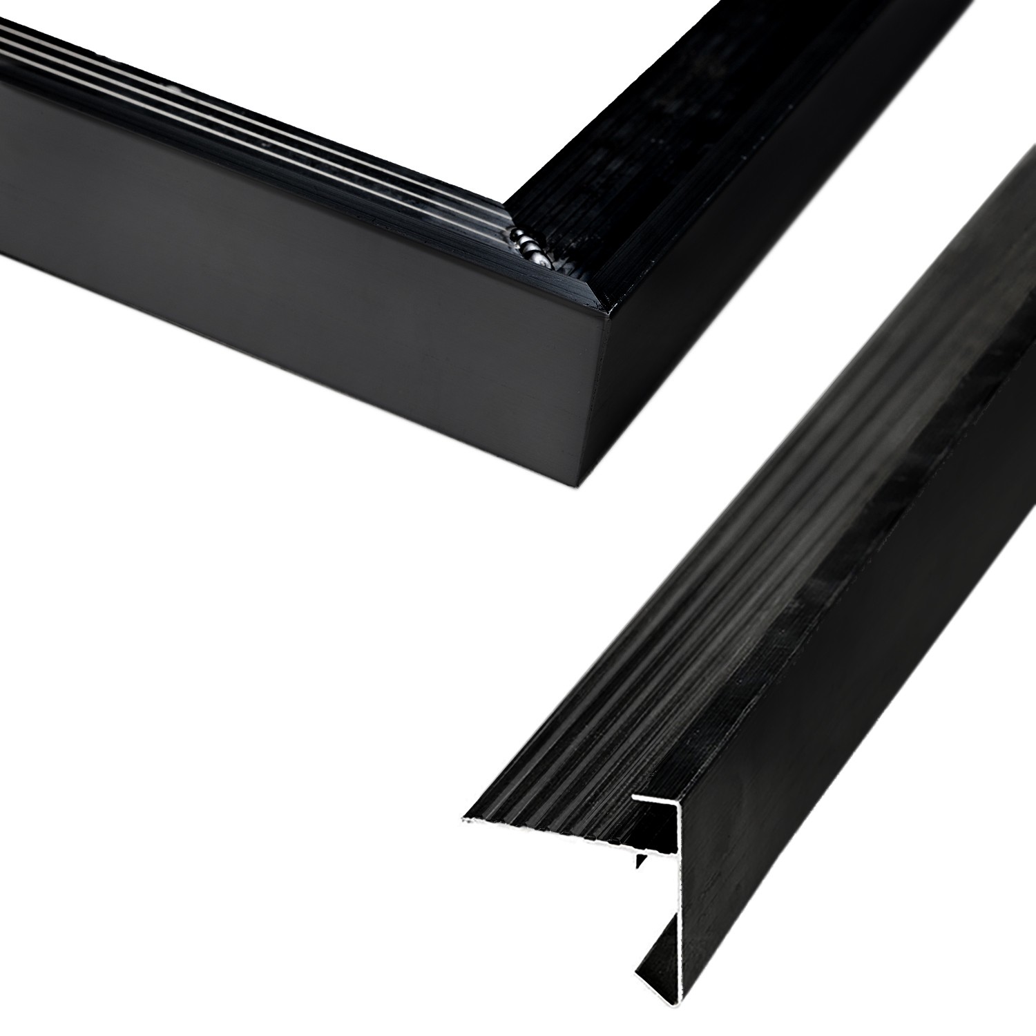 Edging strip set | Aluminium edging strip - black[[Edging_strip_set__Aluminium_edging_strip_black]]