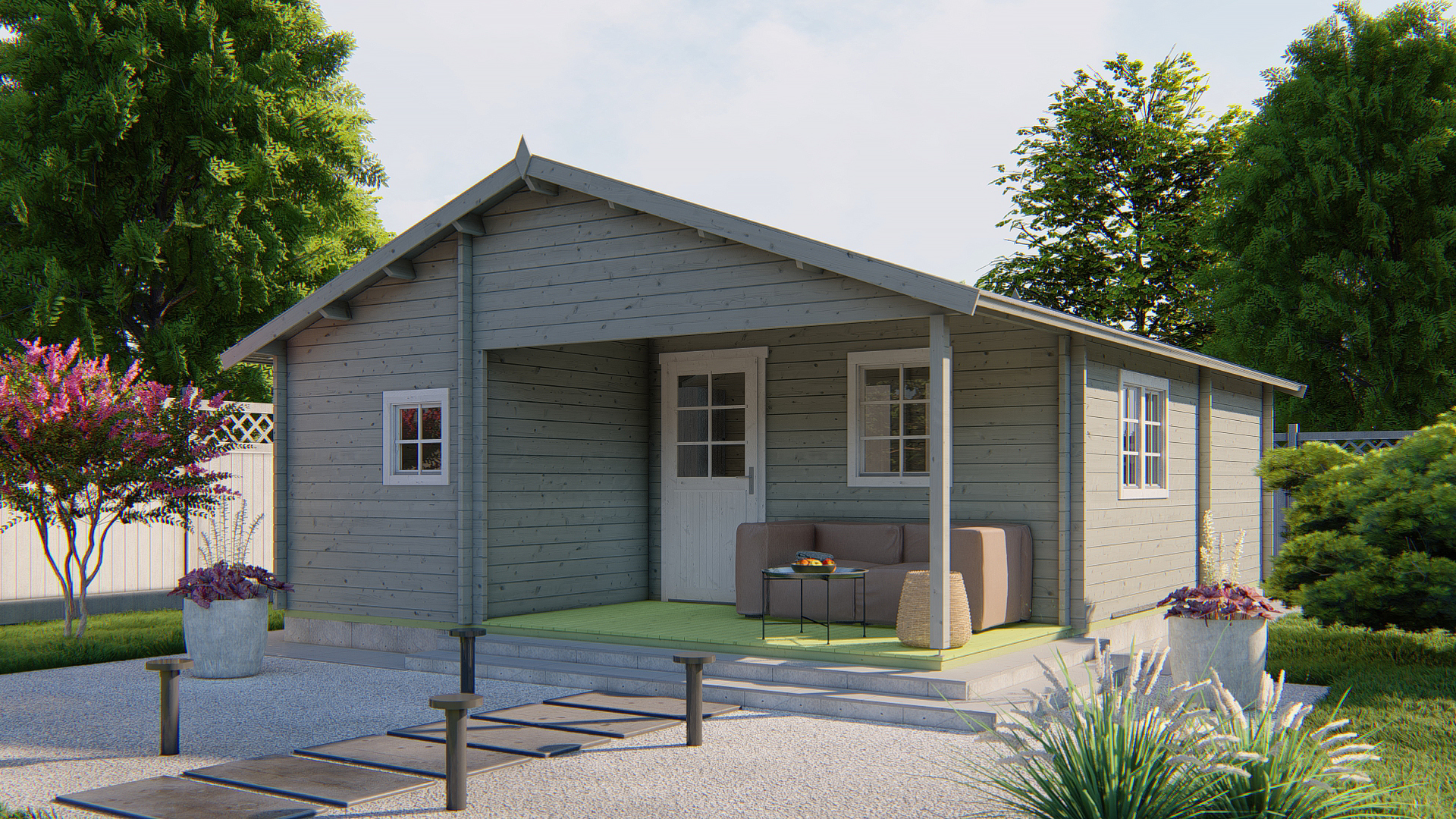 Blokhut - Tuinhuis Javea | 44 mm | Red Class Wood geïmpregneerd