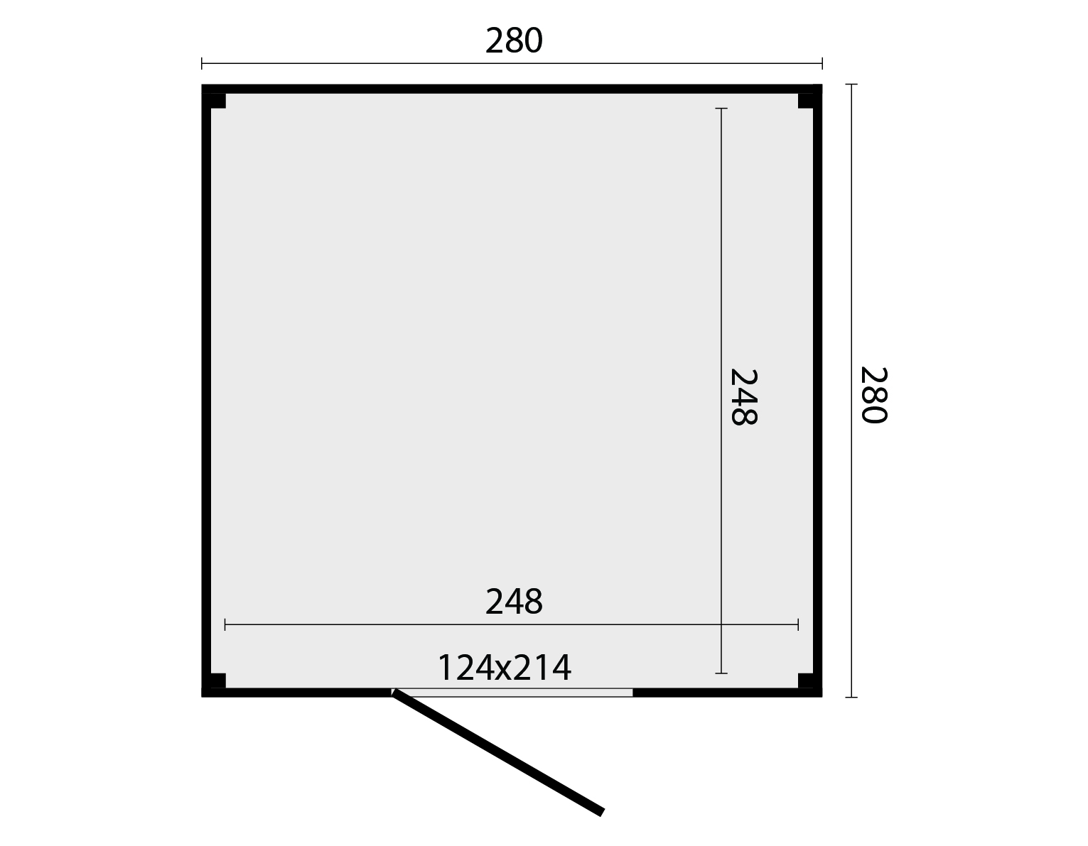 KubeLine 280 x 280 cm, onbehandeld — 3