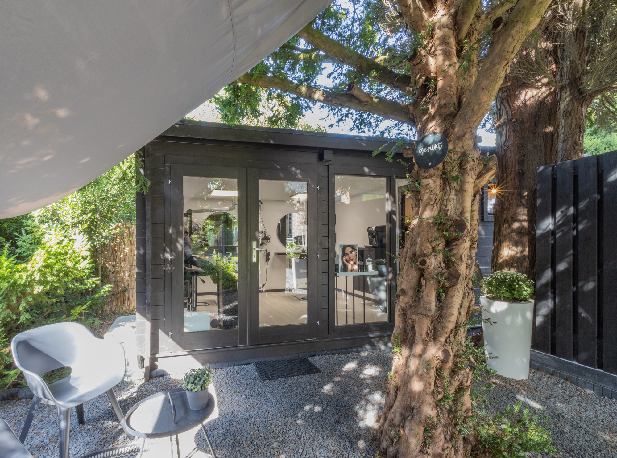 Blokhut - Tuinhuis Flow | 40 mm | grijs geïmpregneerd