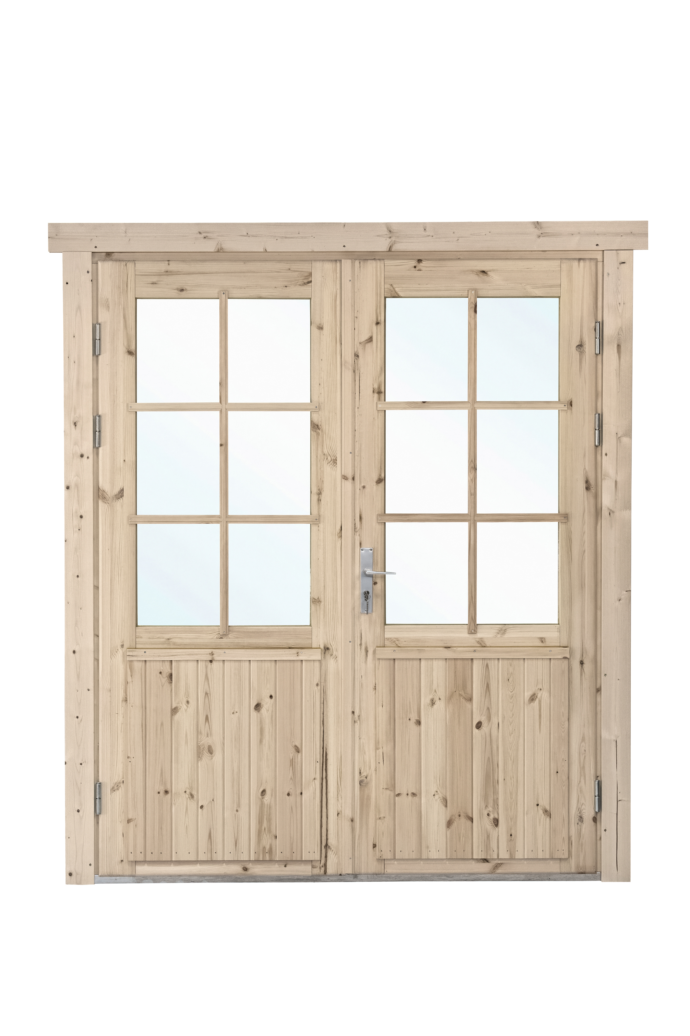 Dubbele deur+kozijn dubbel glas Deur XL 174 x 209 cm rechtsdraaiend | grijs geïmpregneerd