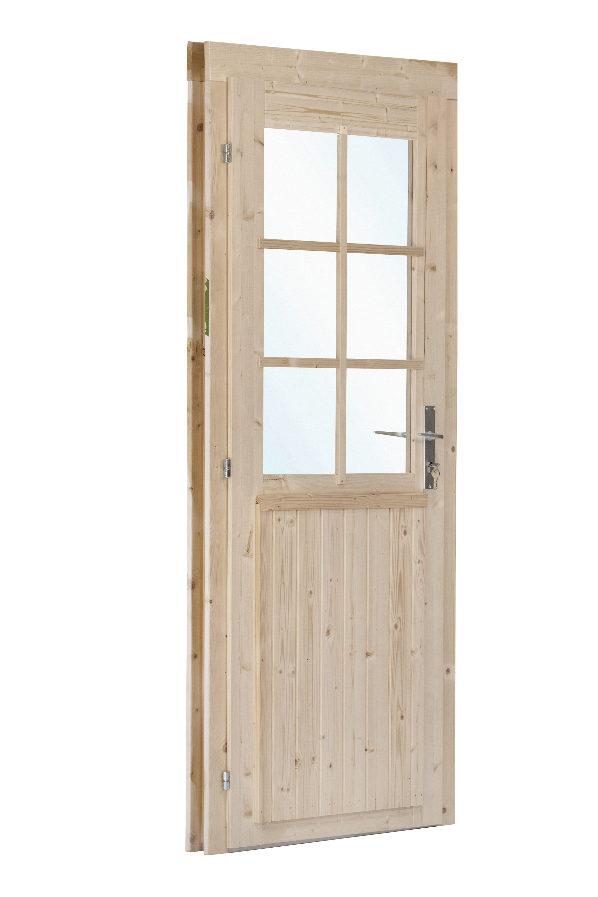 Deur enkel met raam D6 RS vuren 90,5 x 196 cm | grijs geïmpregneerd