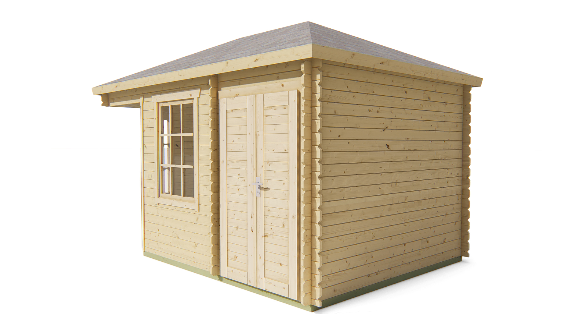 Blokhut - Tuinhuis Agnes | 44 mm | vuren bruin geïmpregneerd Blokhut - Tuinhuis Agnes | 44 mm | vuren bruin geïmpregneerd