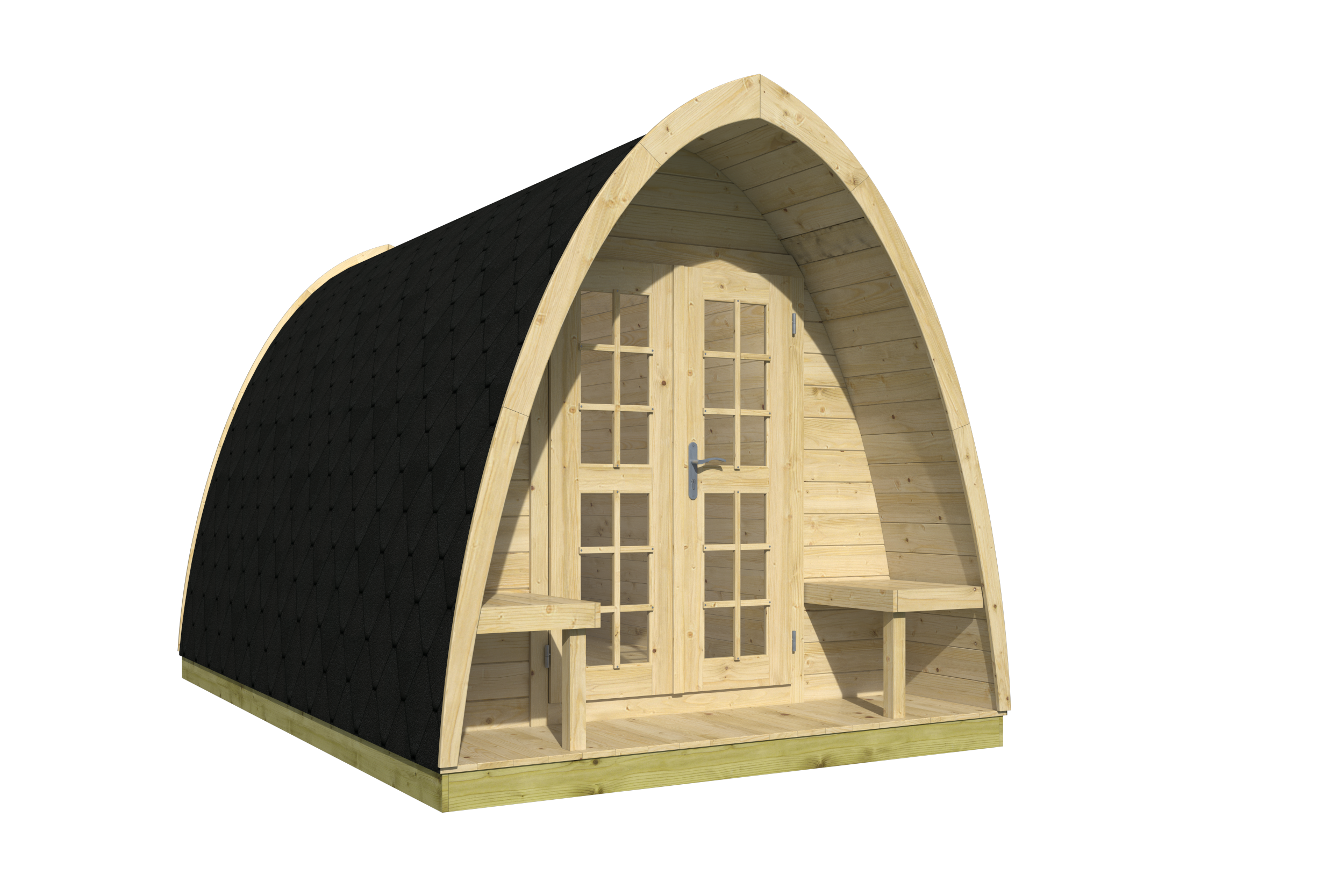 Camping POD 400 | 28 mm | vuren onbehandeld