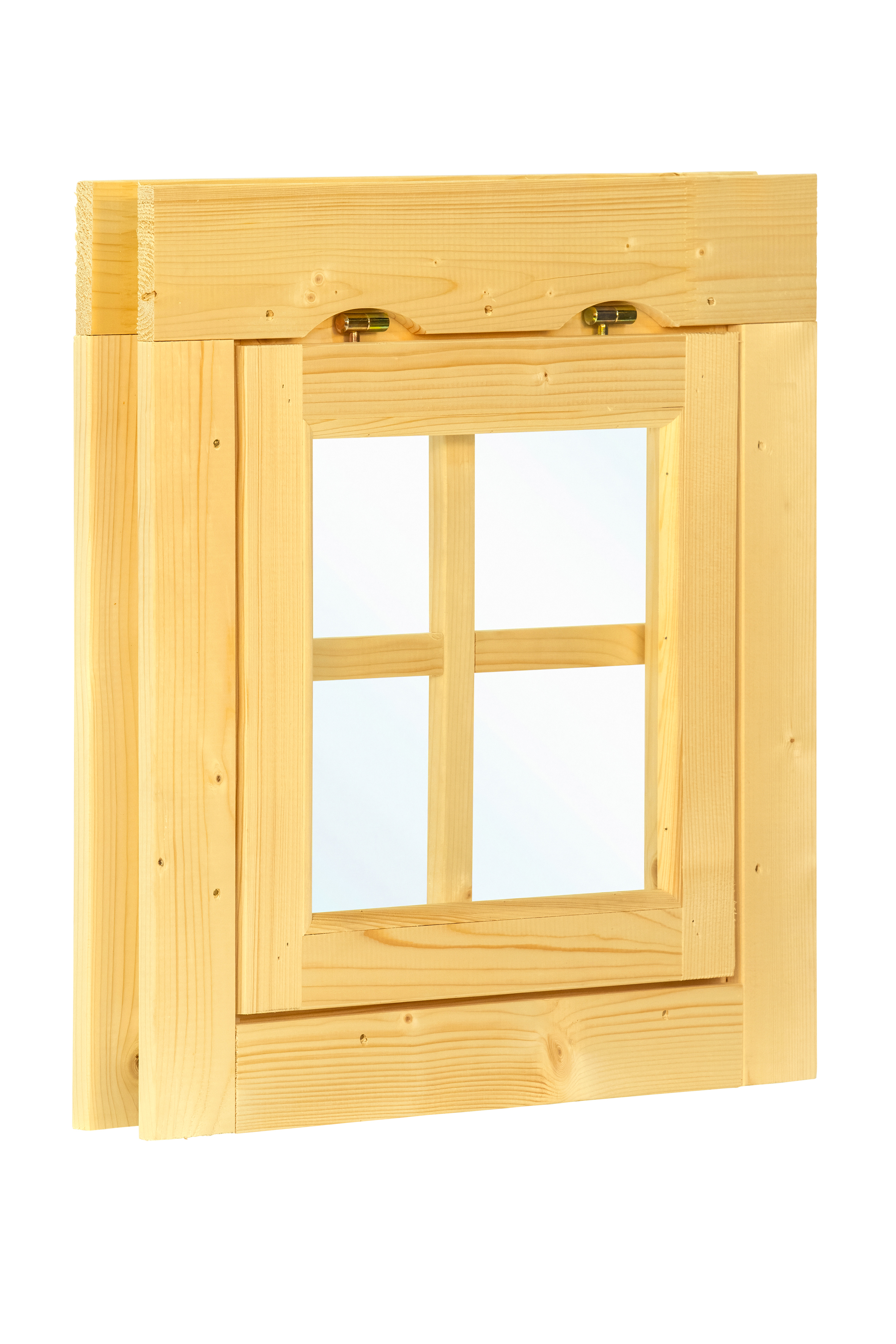 Uitzetraam enkel W4 vuren 57 x 57 cm | honinggeel geïmpregneerd