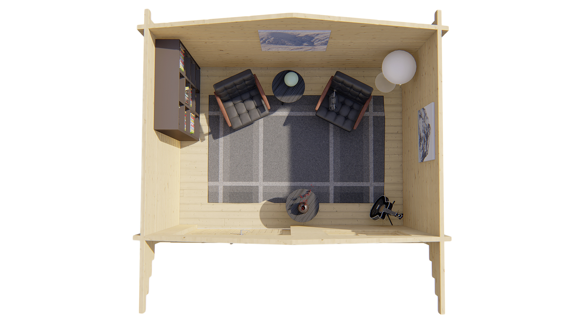 Blokhut - Tuinhuis Rorik | 58 mm | vuren Red Class Wood geïmpregneerd