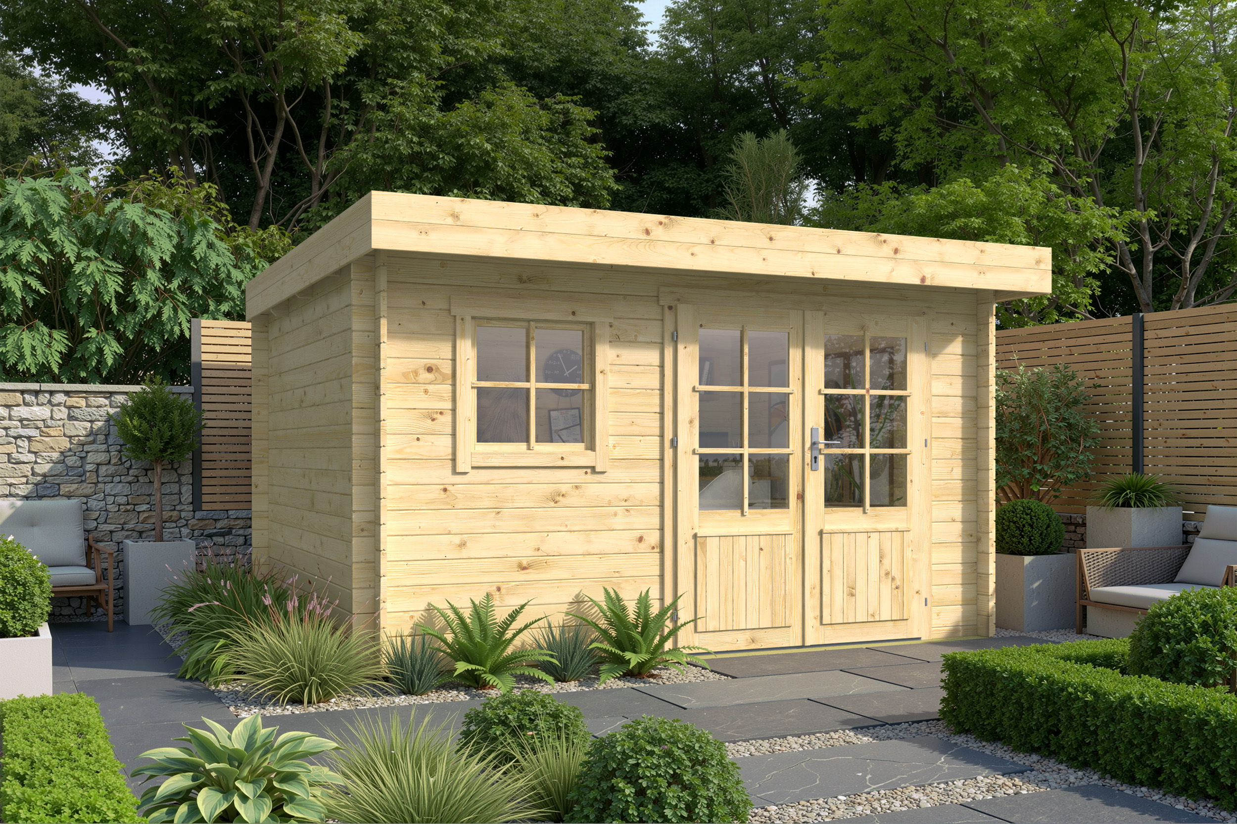 Gartenhaus Marta, 28 mm, Red Class Wood imprägniert