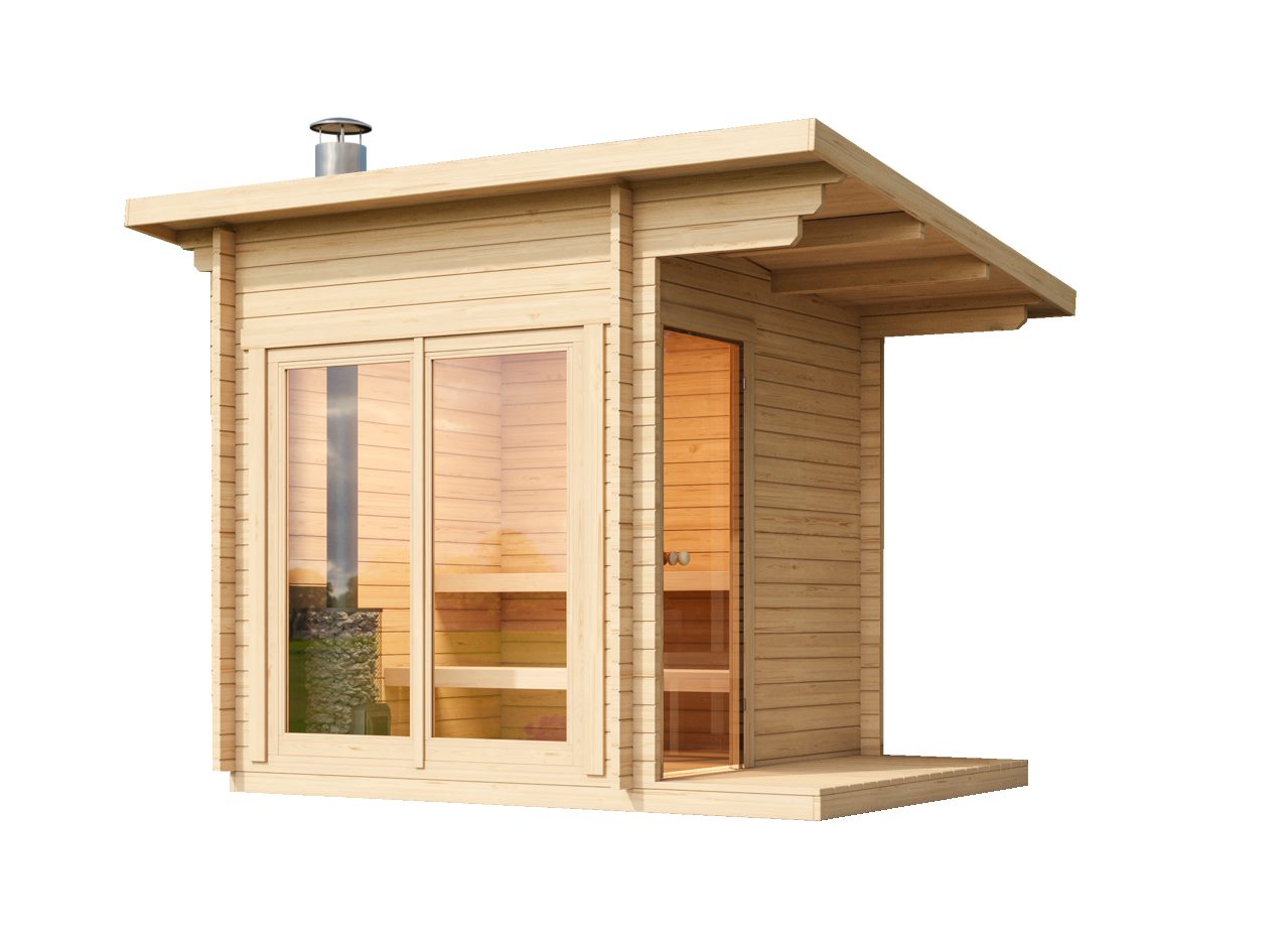 Sauna huis Tampere XS | 40 mm | onbehandeld