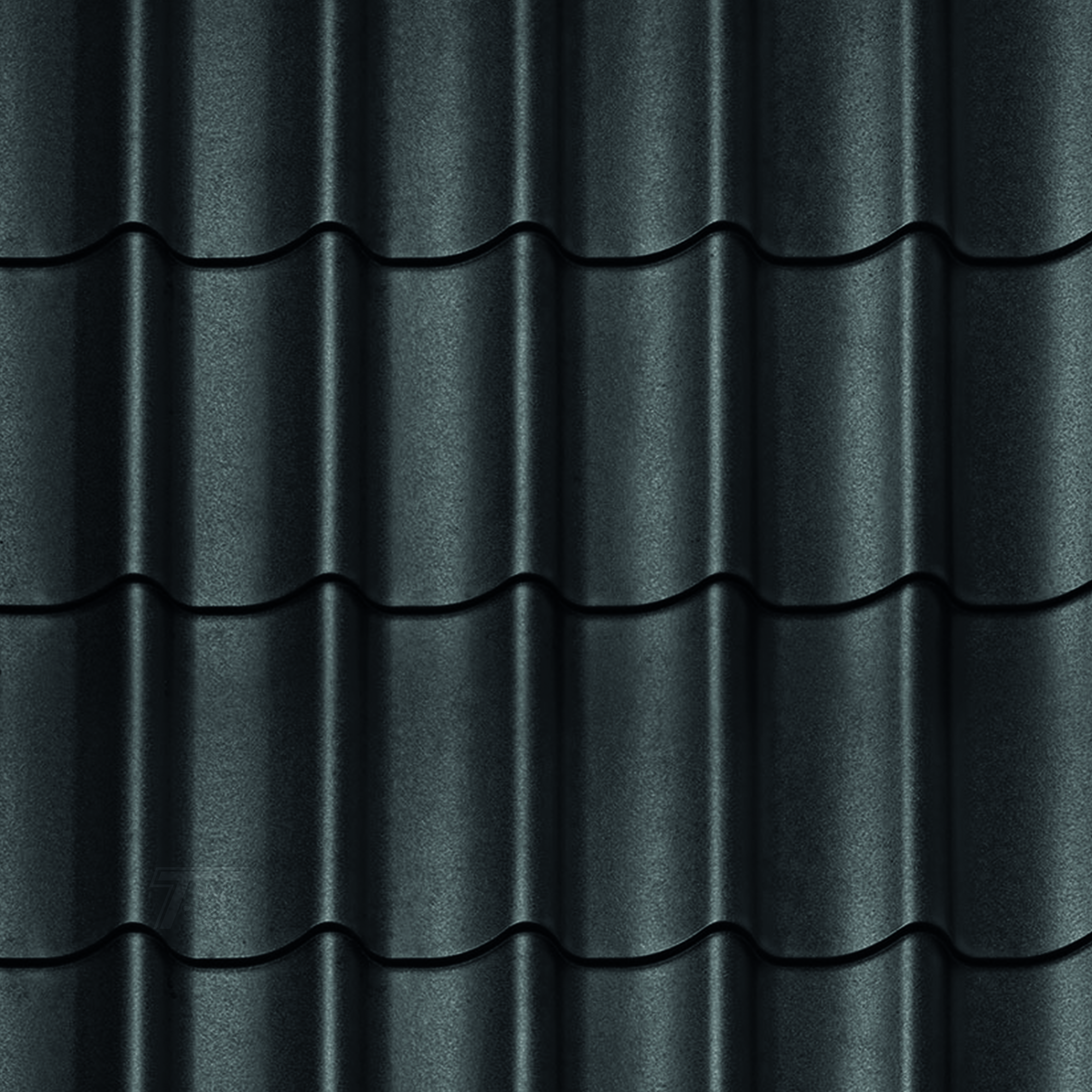 Dachziegelprofilplatten schwarz matt Set Alex 27,6m²