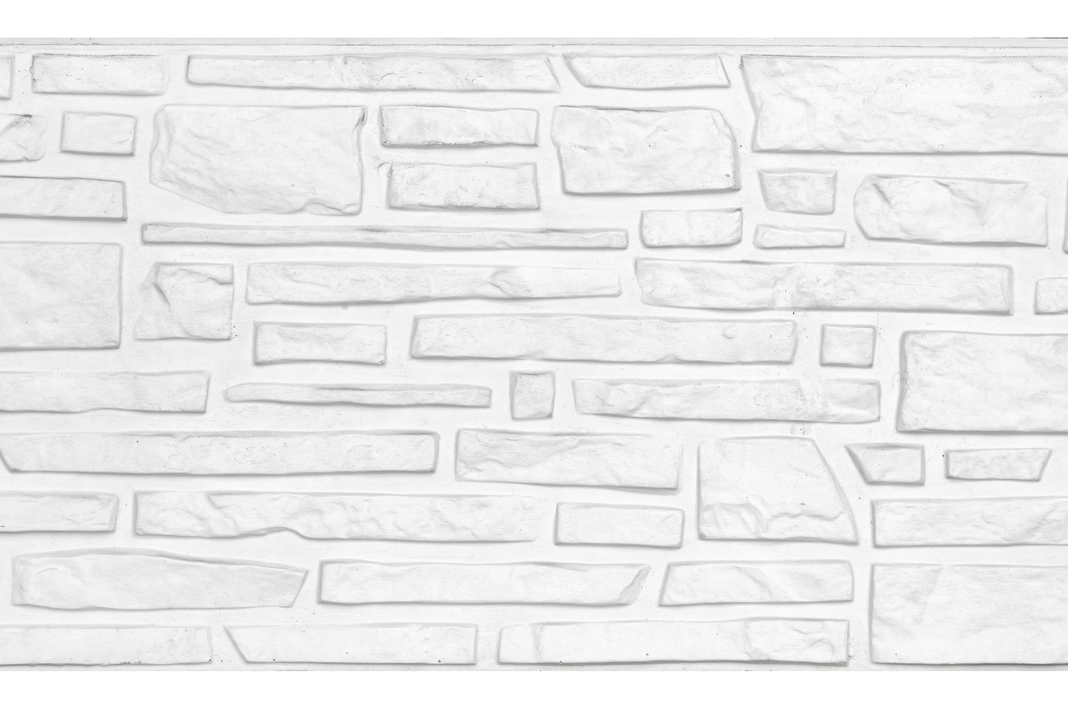 Berton©-motiefplaat smal wit/grijs H26 x D3,5 x L184 cm Rustico