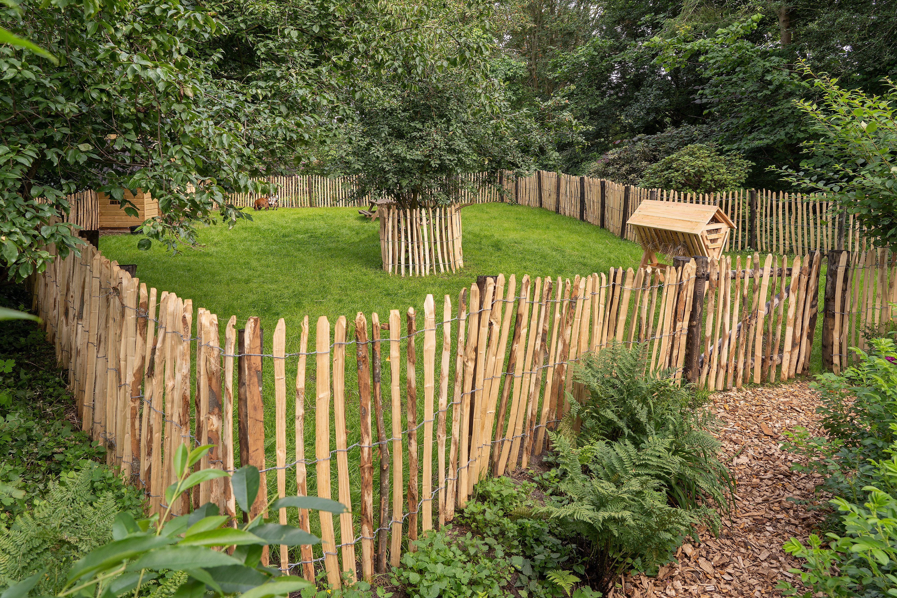 Englischer Kastanienzaun auf Rolle 180cm/5.0cm/3 Drähte Englischer Kastanienzaun auf Rolle 180cm/5.0cm/3 Drähte