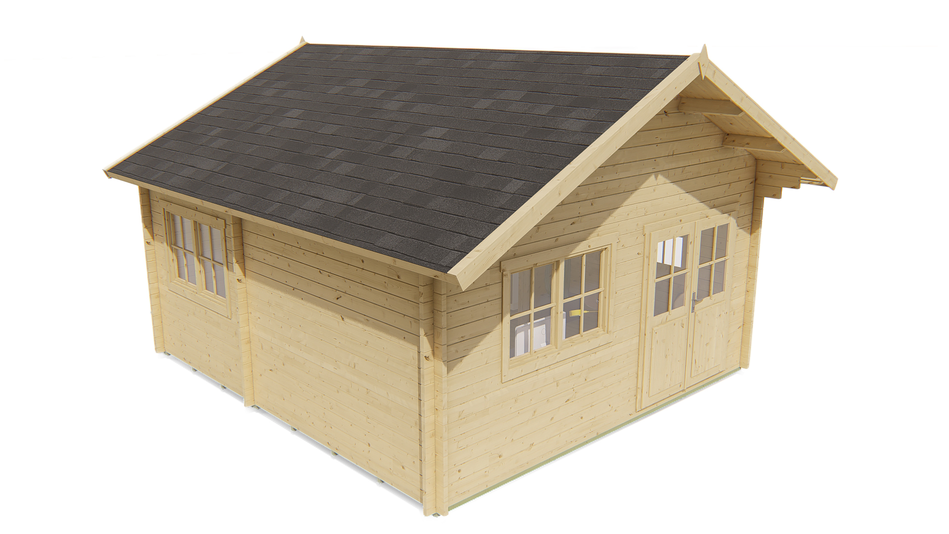 Blokhut - Tuinhuis Llanes | 44 mm | grijs geïmpregneerd