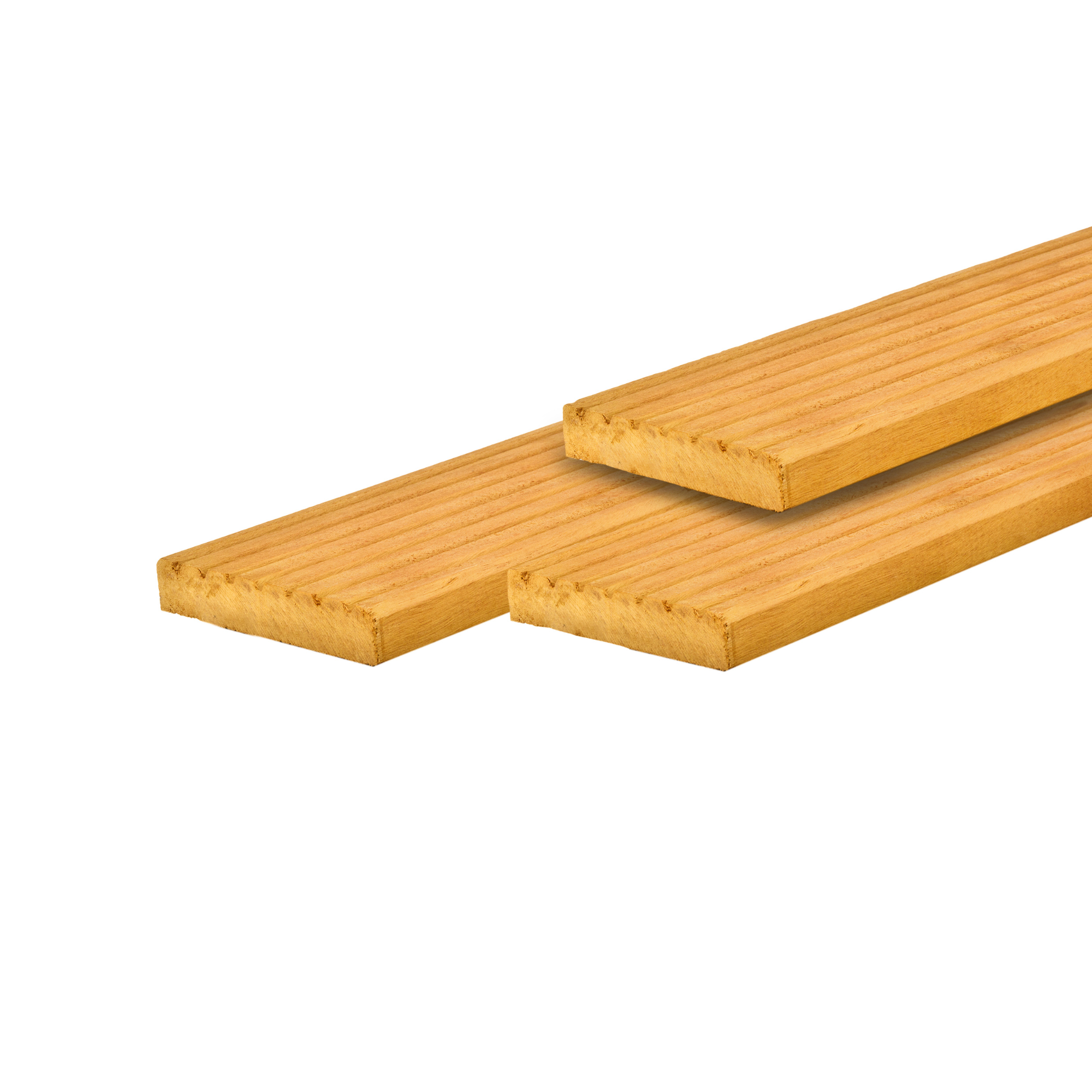 Bilinga hartholz Terrassendiele 2,5 x 14,5 x 395 cm, gehobelt, 1 Seite 7 Nuten