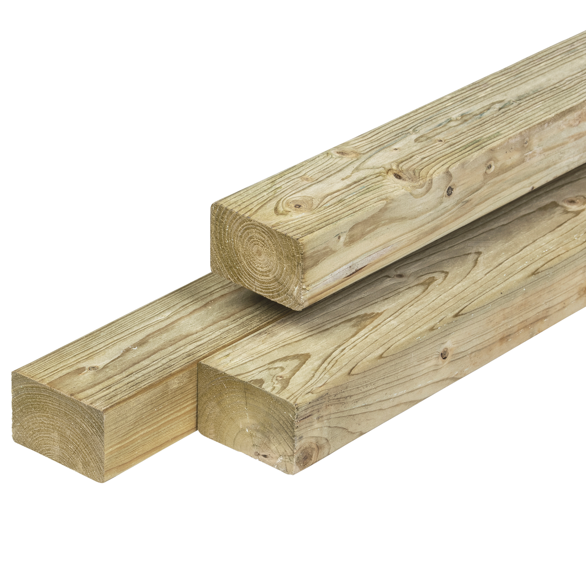 NE vuren regel 4,5 x 7,0 x 270 cm, vers, groen geïmpregneerd, geschaafd, 4 ronde hoeken