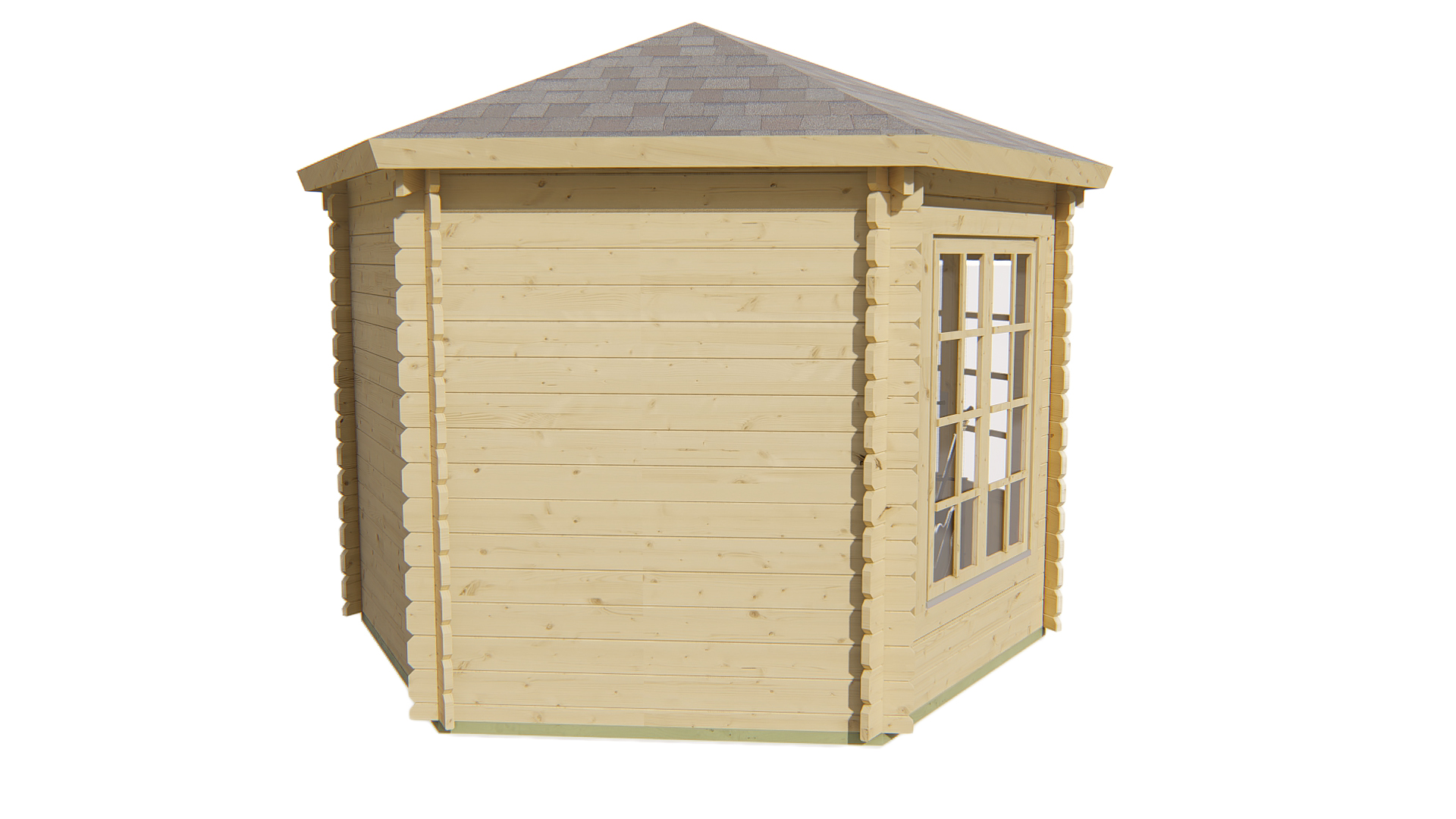 Blokhut - Tuinhuis Nora | 34 mm | vuren grijs geïmpregneerd Blokhut - Tuinhuis Nora | 34 mm | vuren grijs geïmpregneerd