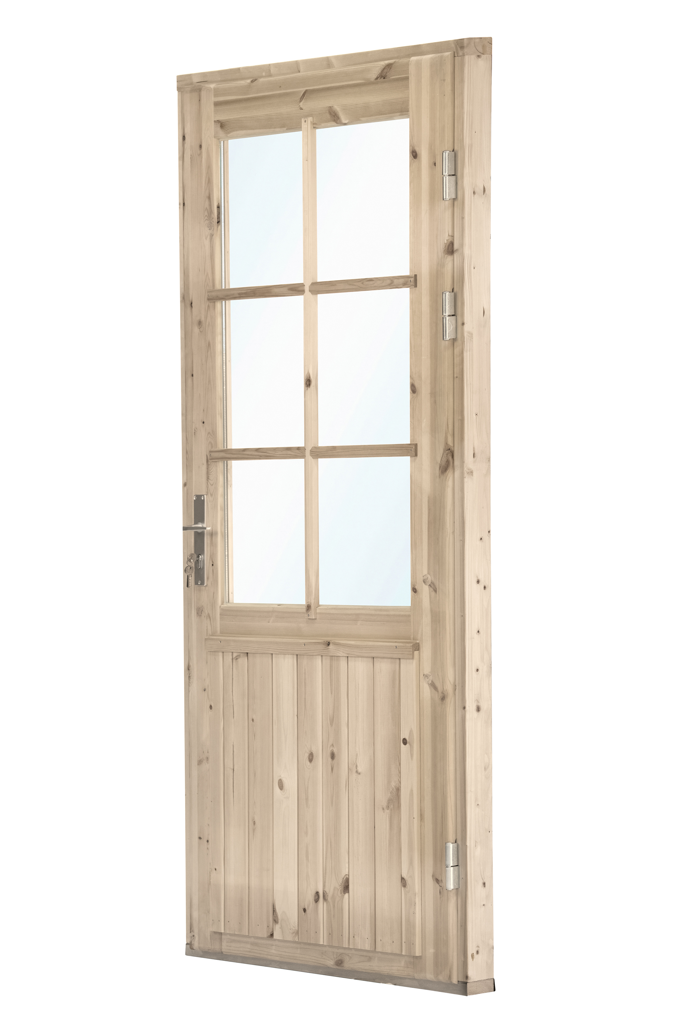 Deur enkel met raam XXL RS vuren 106,5 x 215 cm | grijs geïmpregneerd