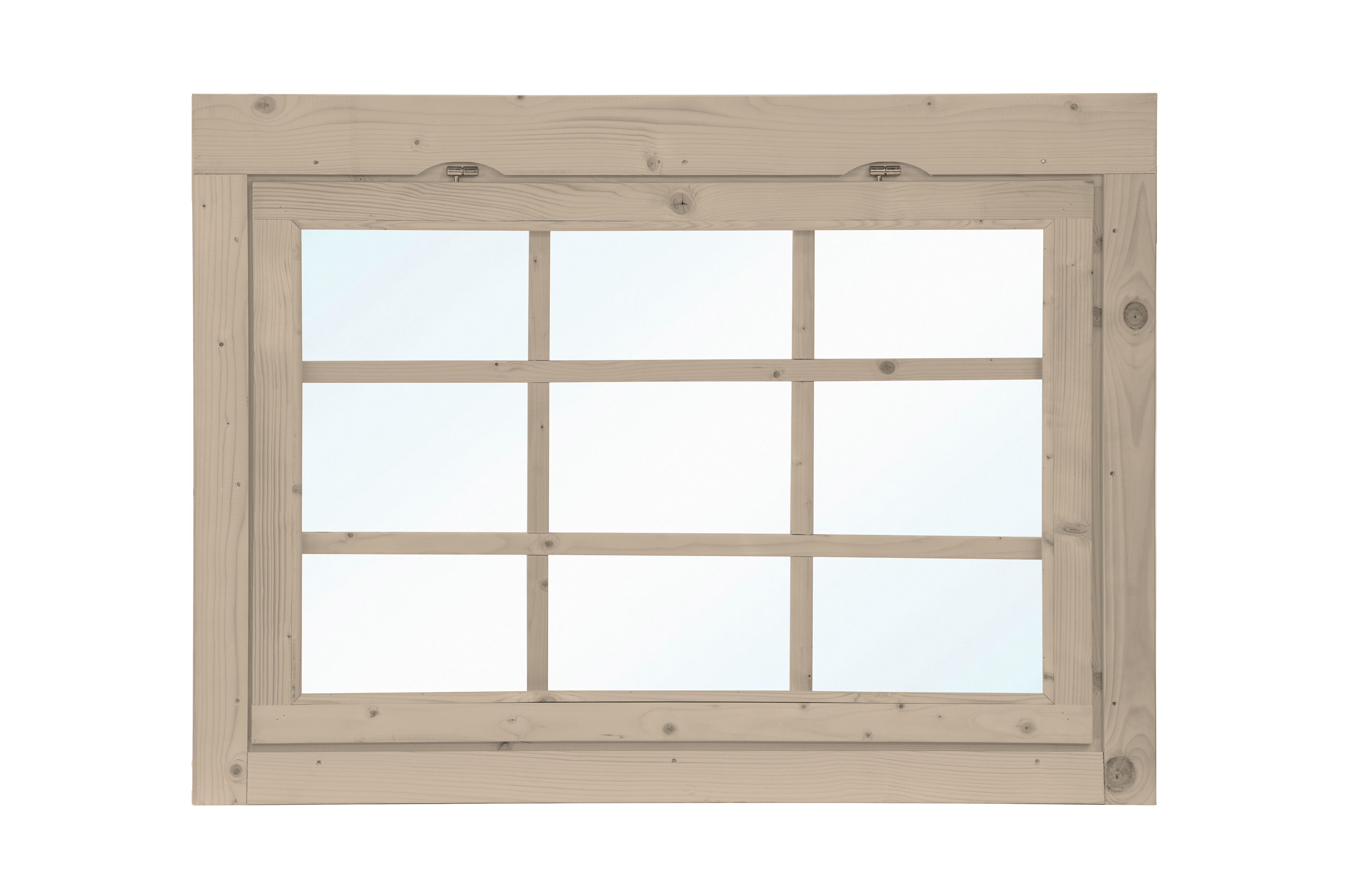 Uitzetraam enkel W2 vuren 119,5 x 87 cm | grijs geïmpregneerd