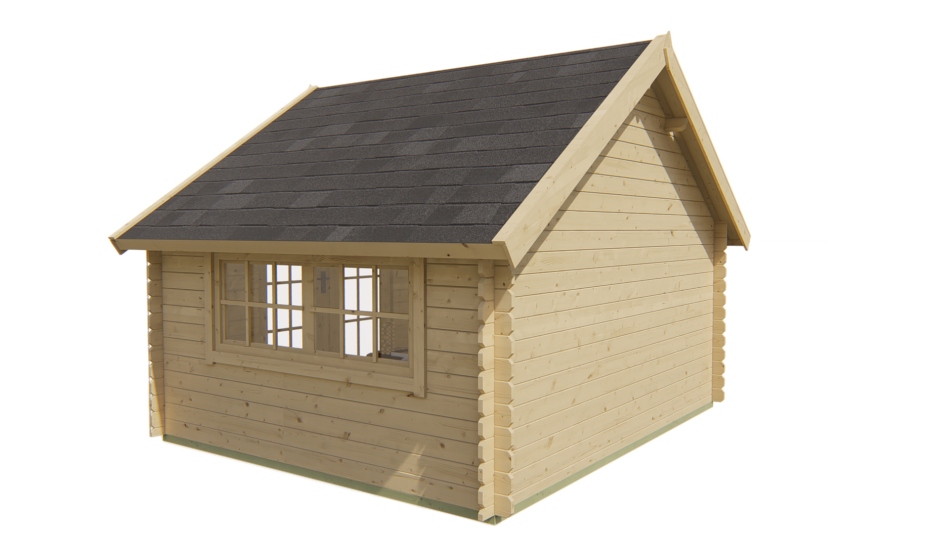 Blokhut - Tuinhuis Skov | 28 mm | vuren bruin geïmpregneerd Blokhut - Tuinhuis Skov | 28 mm | vuren bruin geïmpregneerd