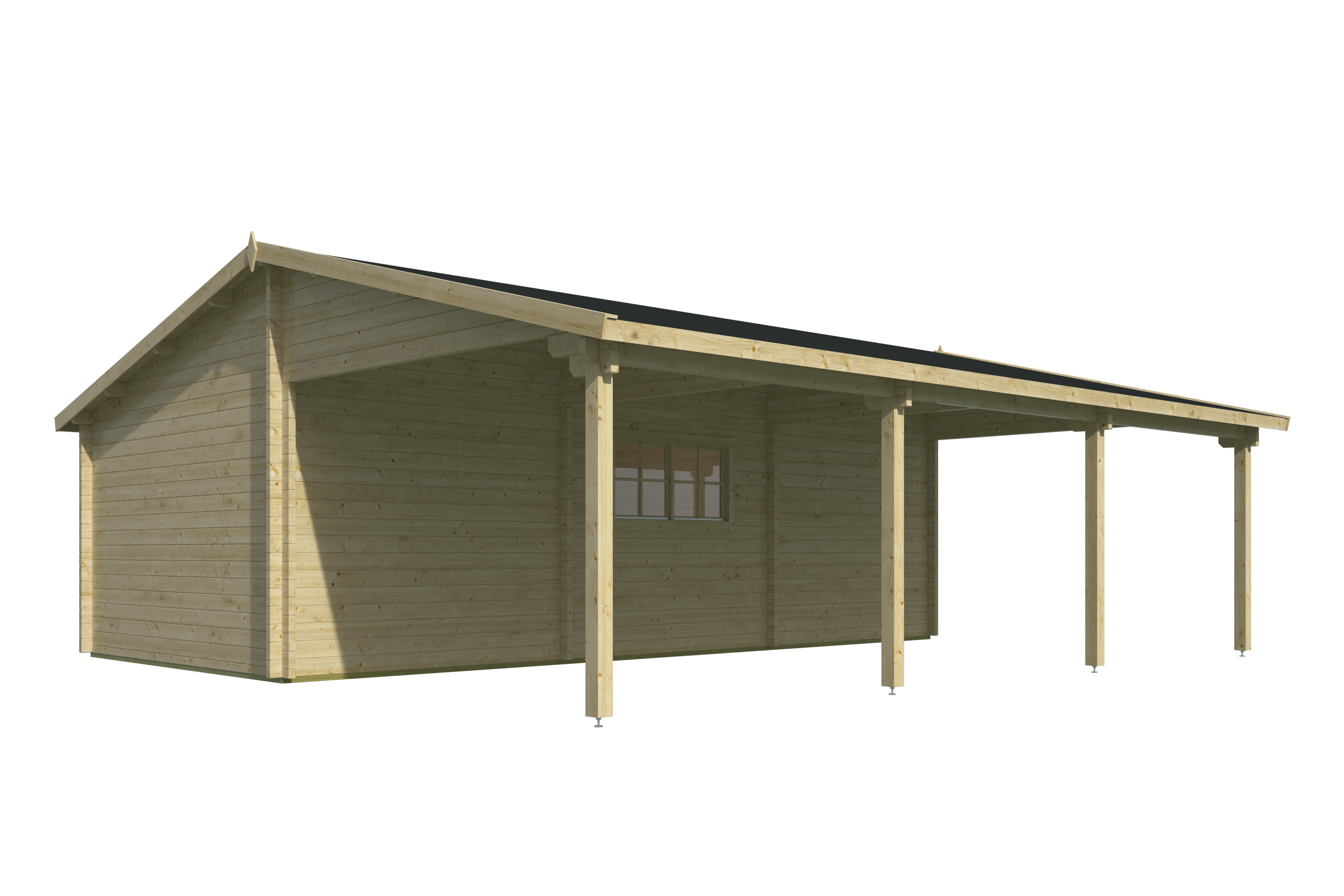 Garage-carport Berggren | 58 mm | vuren onbehandeld