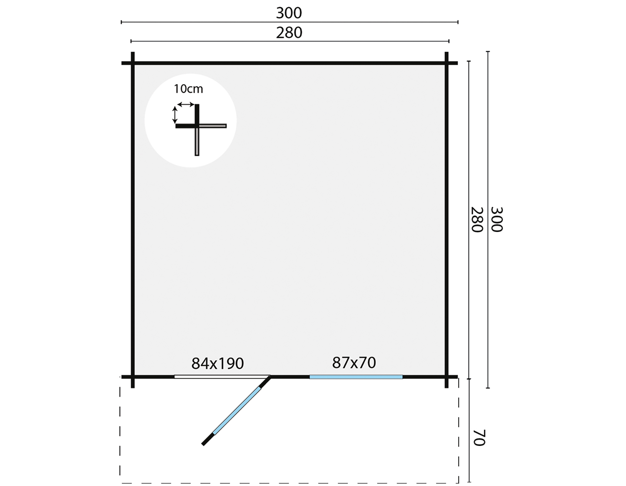 Blokhut - Tuinhuis Bo | 28 mm | vuren Red Class Wood geïmpregneerd Blokhut - Tuinhuis Bo | 28 mm | vuren Red Class Wood geïmpregneerd
