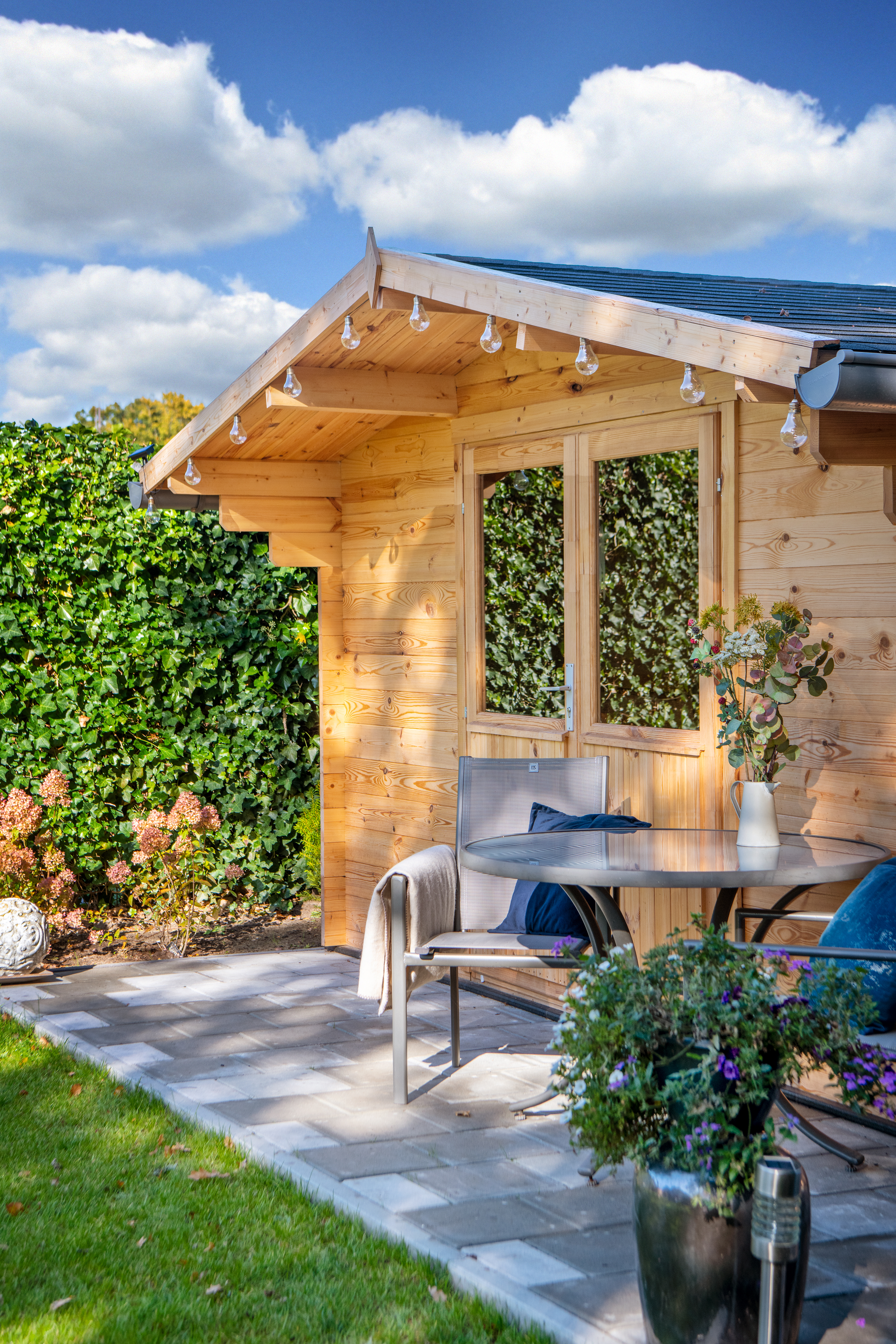 Blokhut - Tuinhuis Murcia | 34 mm | vuren groen geïmpregneerd Blokhut - Tuinhuis Murcia | 34 mm | vuren groen geïmpregneerd