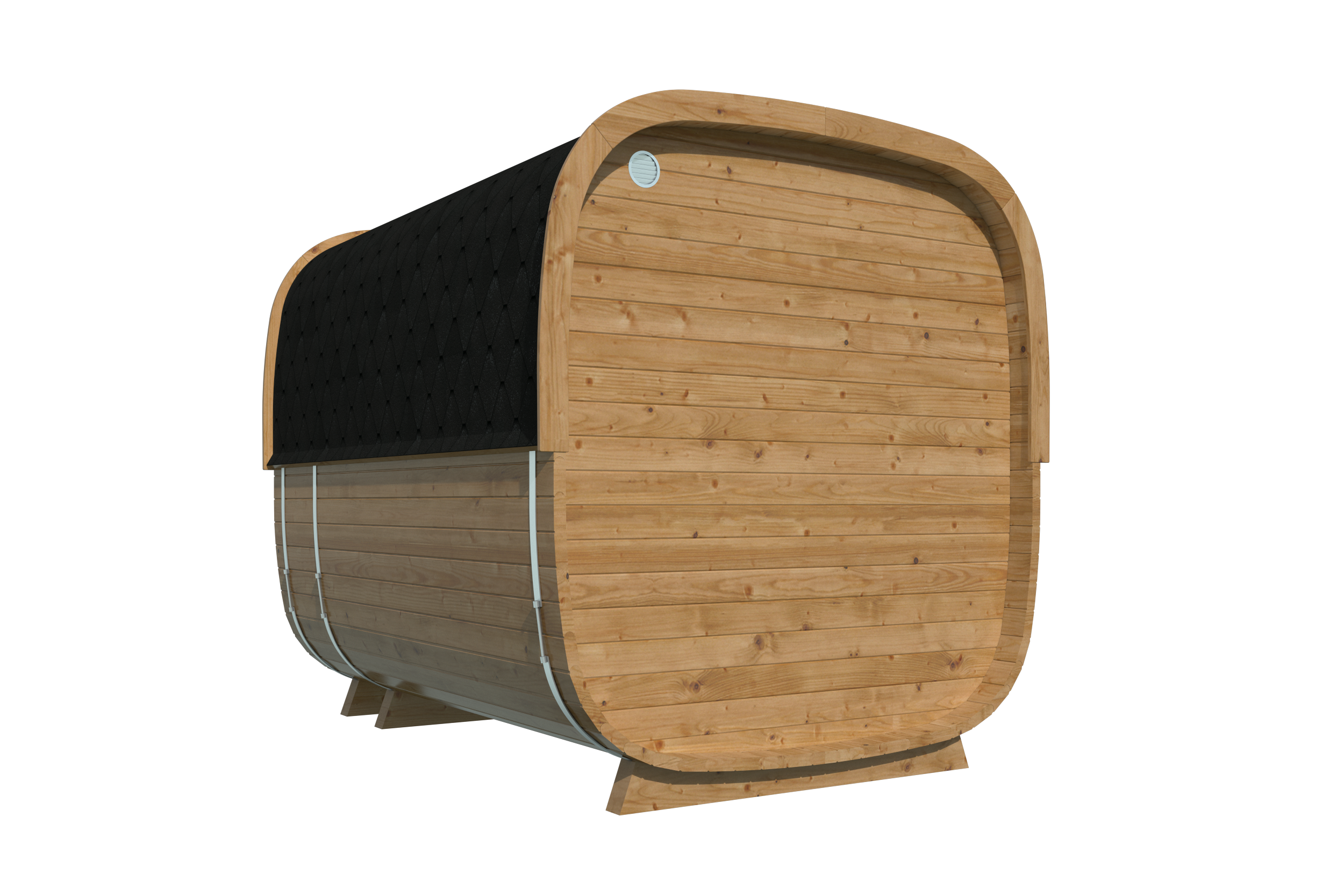 Aanzichten Sauna cube Rovaniemi 280 cm | 42 mm | Thermowood