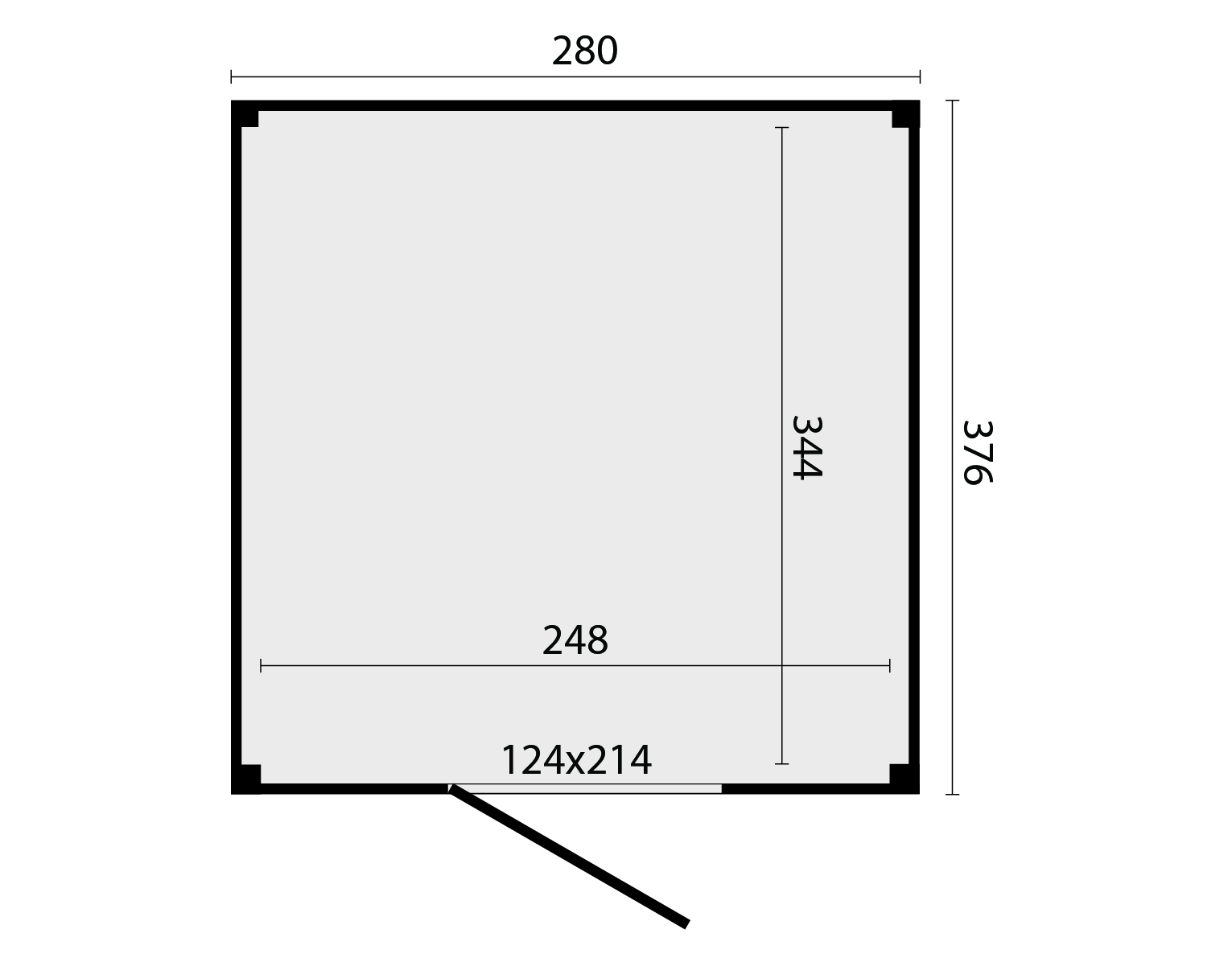 KubeLine 380 x 280 cm, onbehandeld — 3