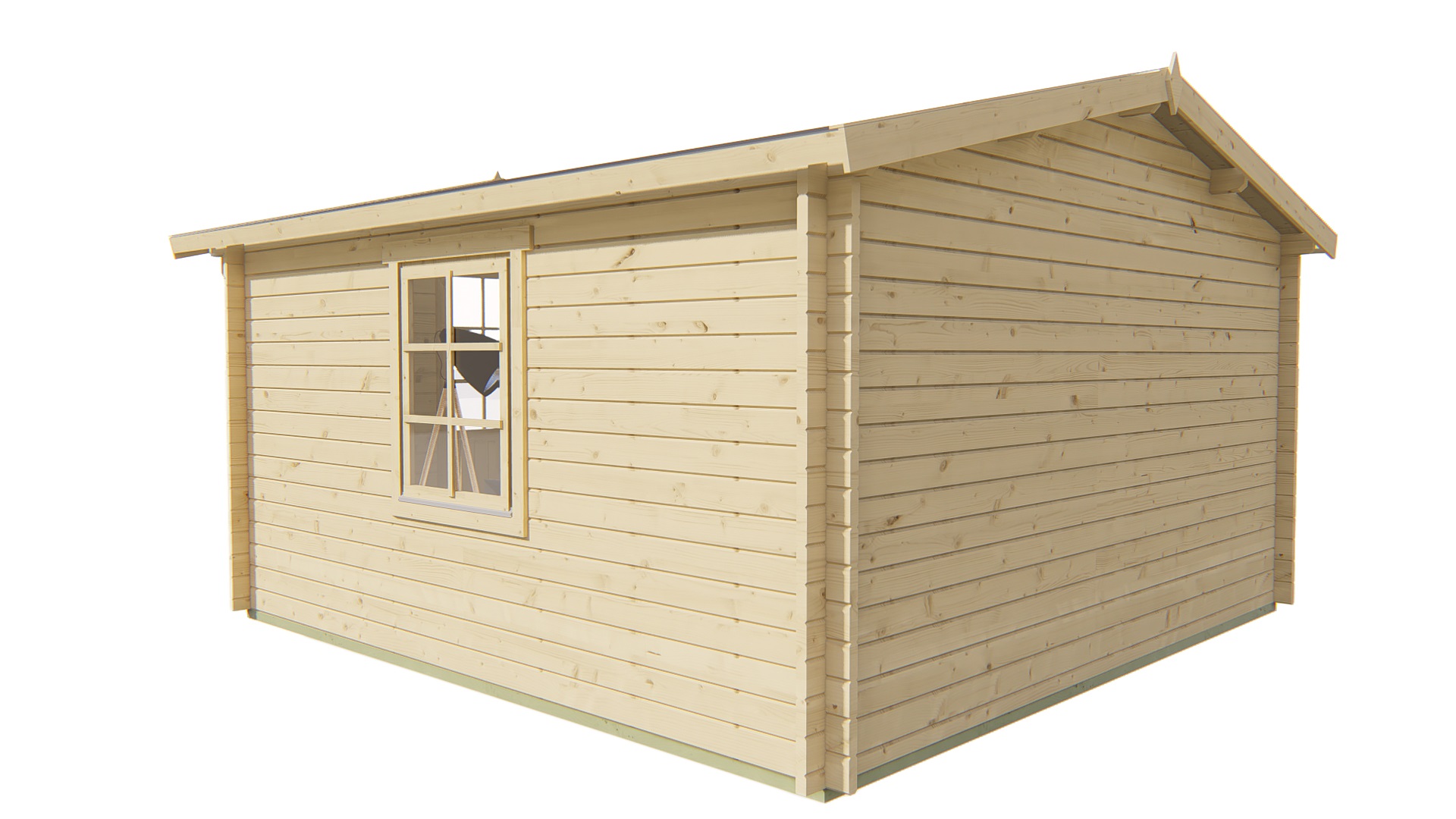 Blokhut - Tuinhuis Gunda | 40 mm | vuren bruin geïmpregneerd Blokhut - Tuinhuis Gunda | 40 mm | vuren bruin geïmpregneerd