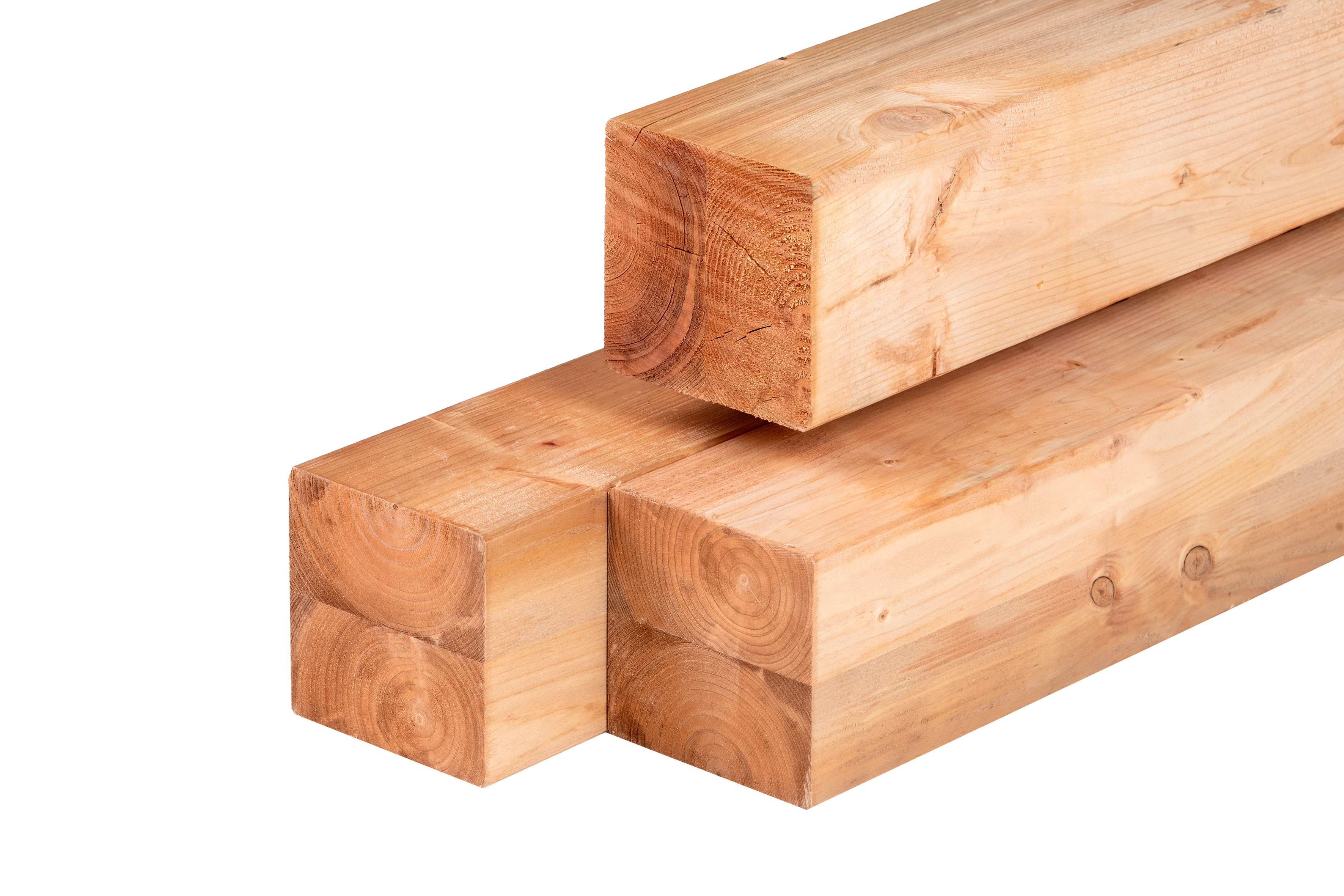 Red Class Wood ME vuren paal 12,0 x 12,0 x 400 cm, gedroogd, geïmpregneerd, geschaafd, 4 ronde hoeken, gelamineerd
