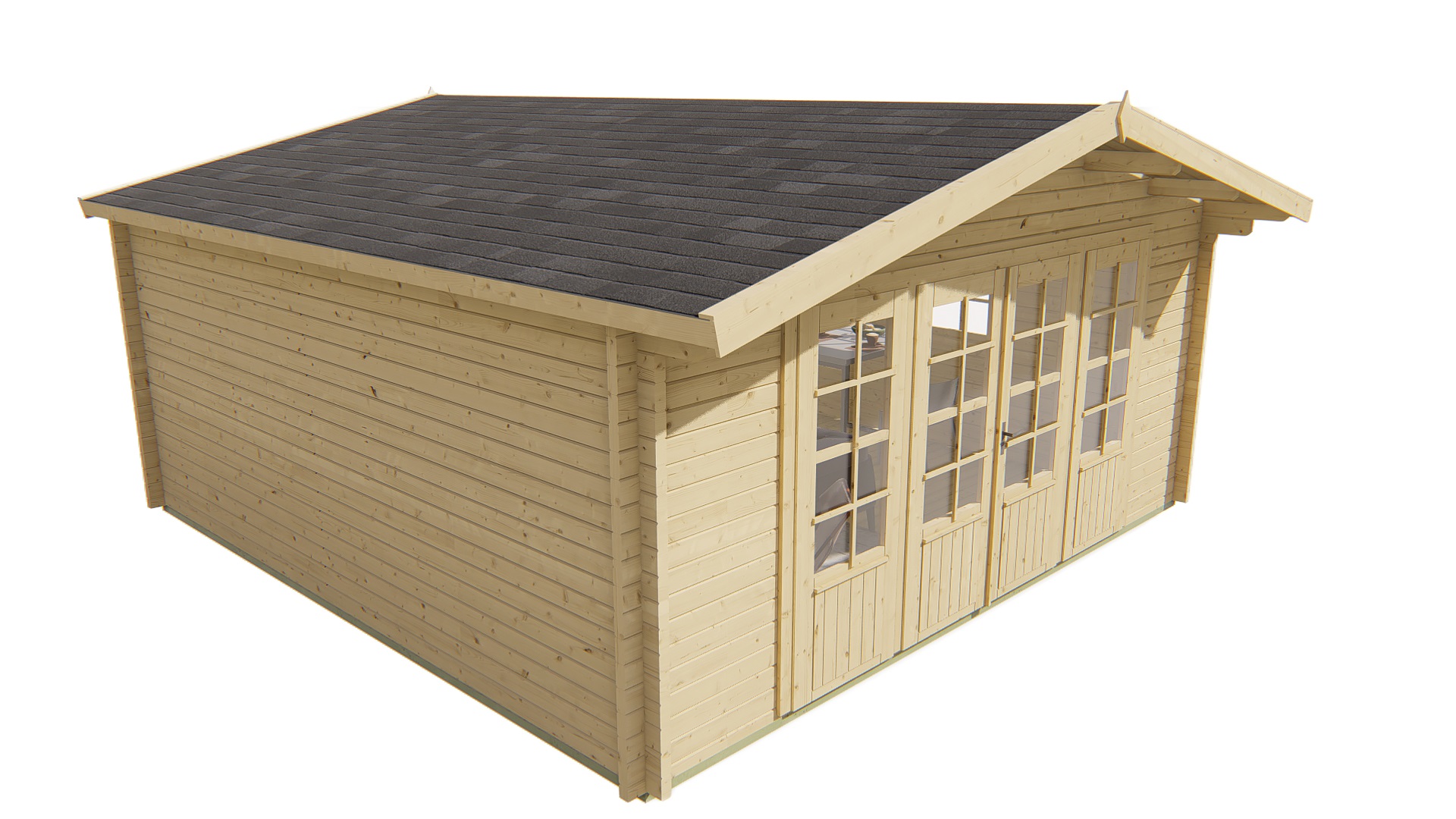 Blokhut - Tuinhuis Southampton | 58 mm | vuren bruin geïmpregneerd Blokhut - Tuinhuis Southampton | 58 mm | vuren bruin geïmpregneerd