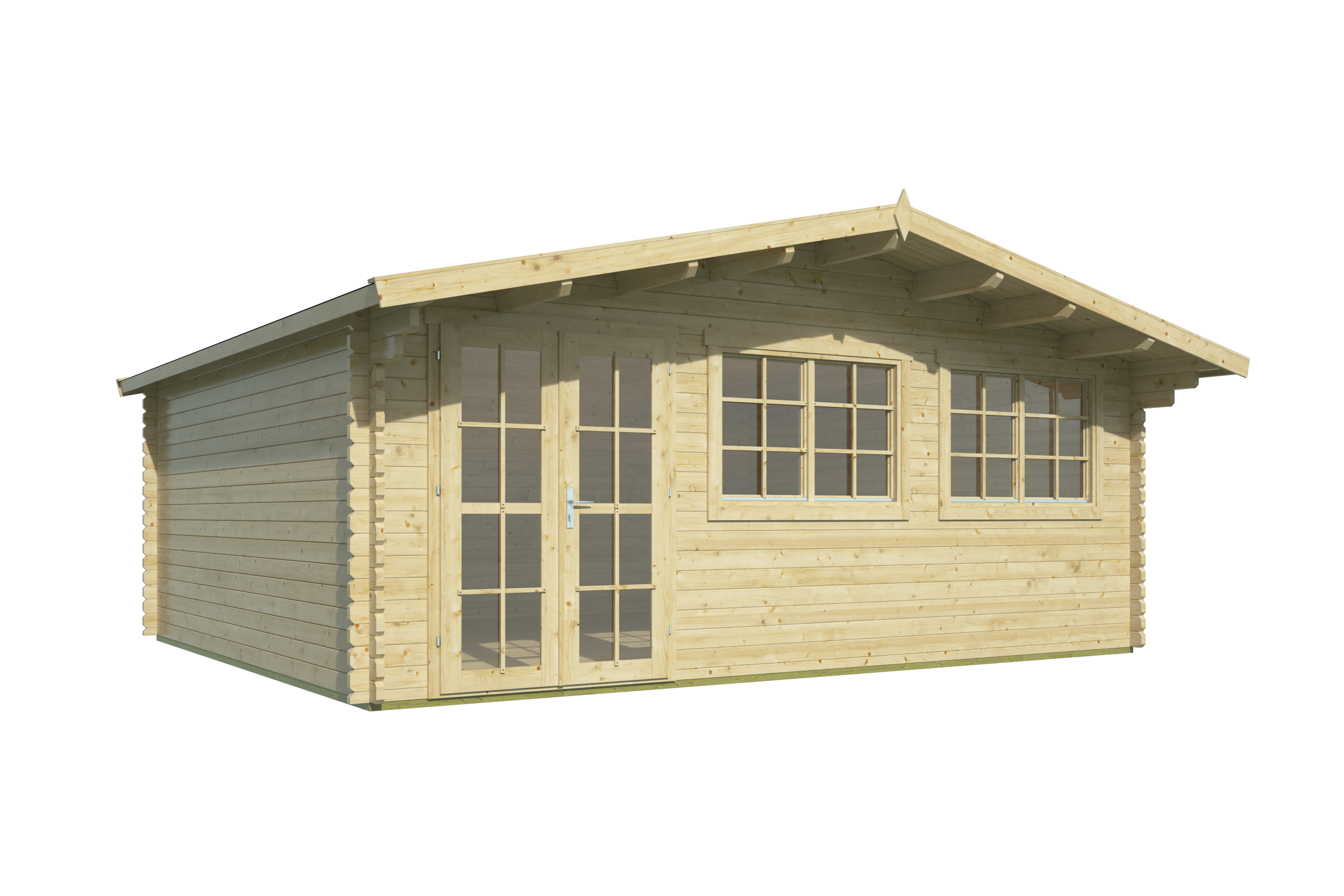Blokhut - Tuinhuis Tova | 44 mm | vuren bruin geïmpregneerd Blokhut - Tuinhuis Tova | 44 mm | vuren bruin geïmpregneerd