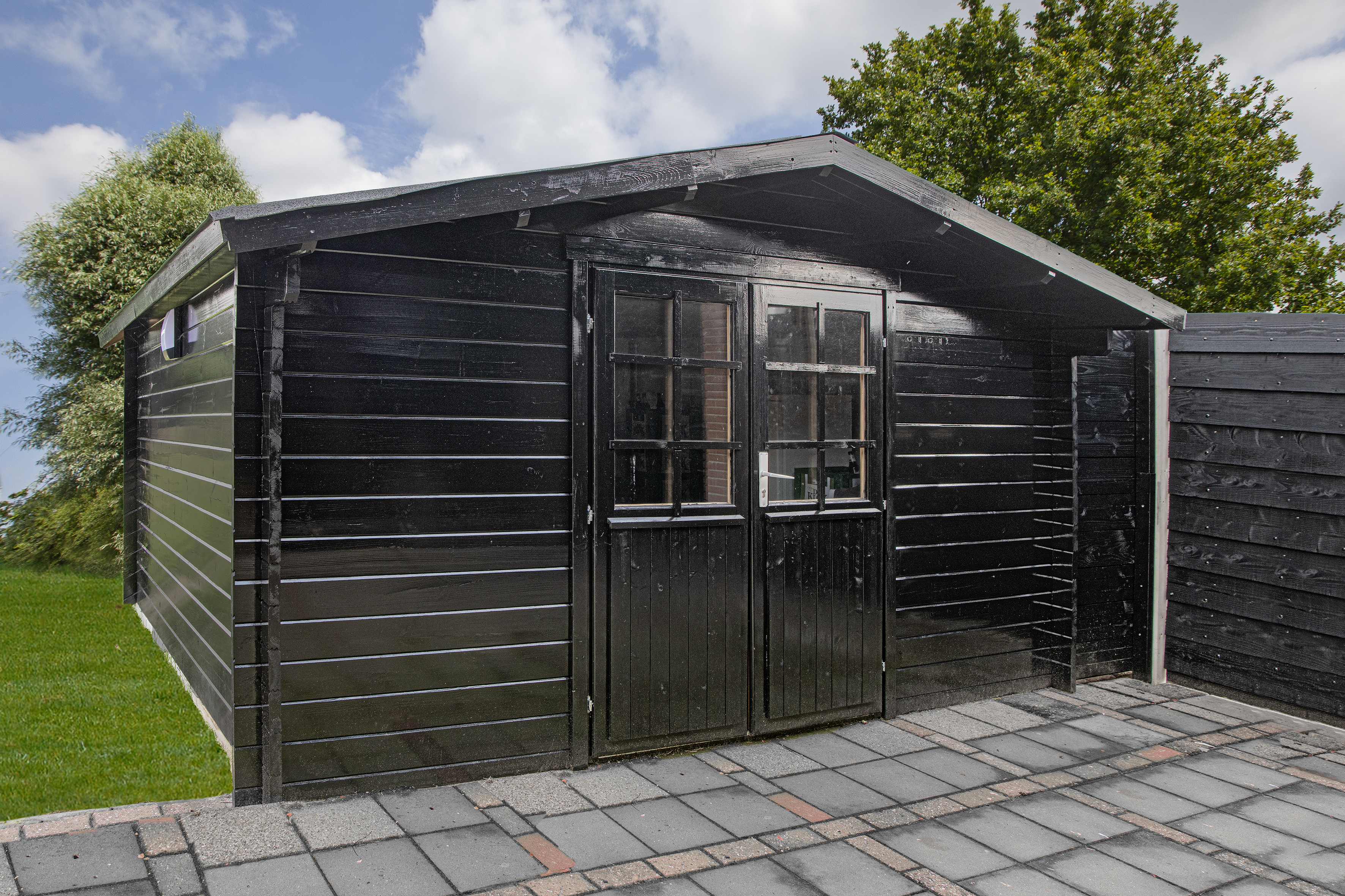 Blokhut - Tuinhuis Gunda | 40 mm | vuren groen geïmpregneerd