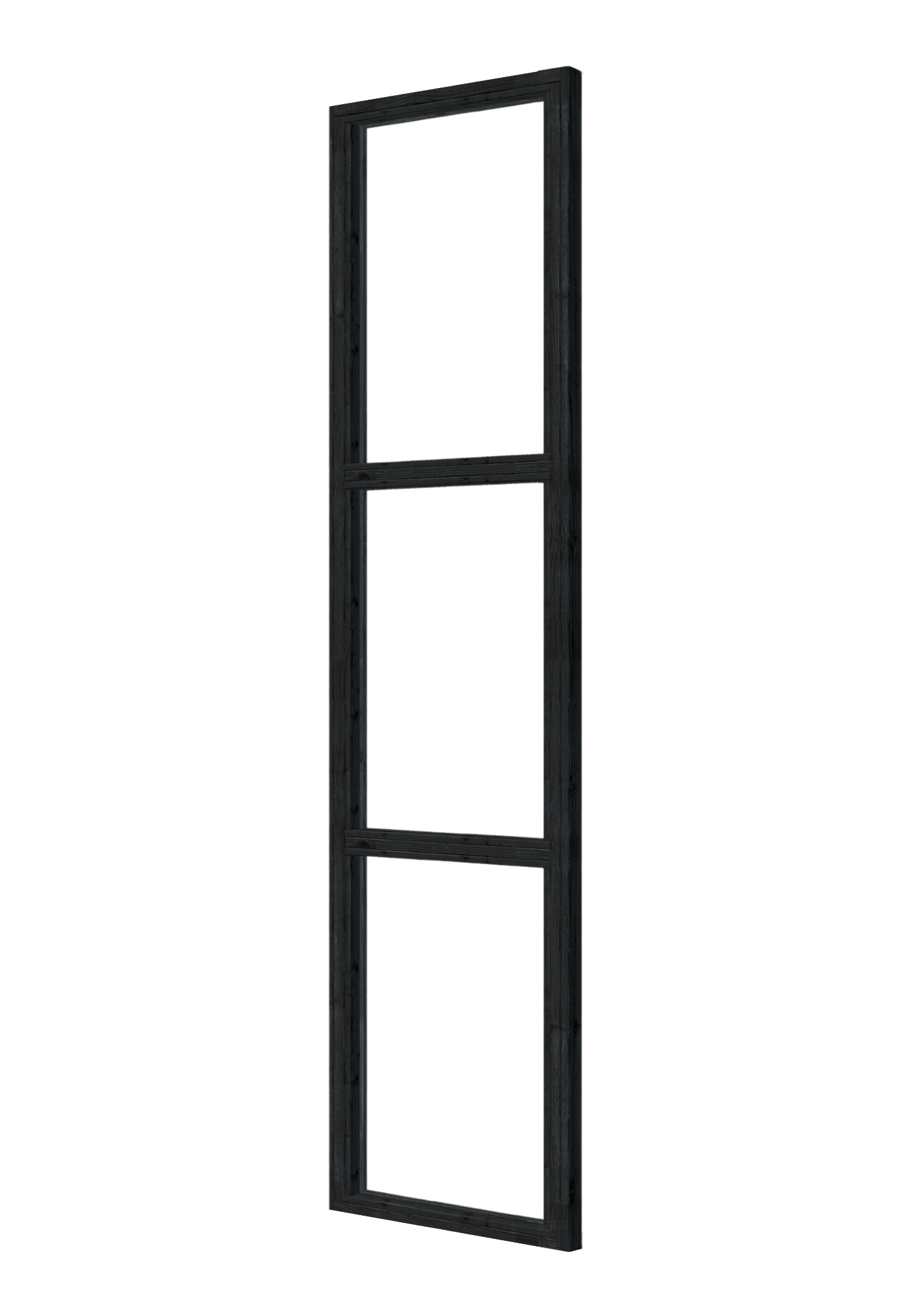 Steellook glaswand B45 x H212 cm, zwart incl. bovenbalk
