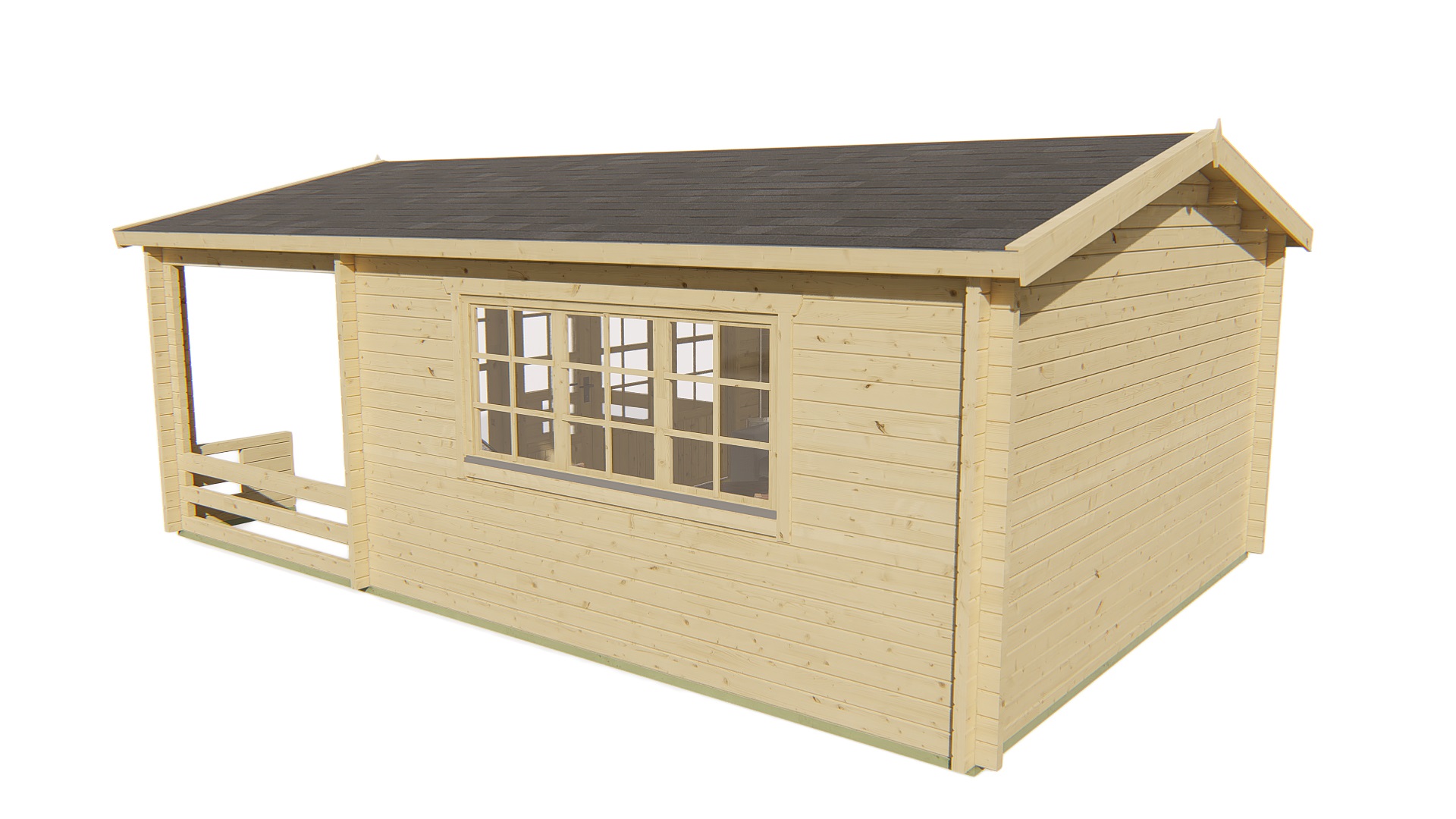Blokhut - Tuinhuis Ipswich | 58 mm | vuren Red Class Wood geïmpregneerd Blokhut - Tuinhuis Ipswich | 58 mm | vuren Red Class Wood geïmpregneerd