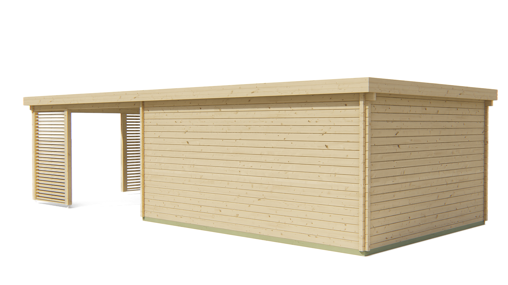 Blokhut - Tuinhuis Casper | 58 mm | vuren honinggeel geïmpregneerd