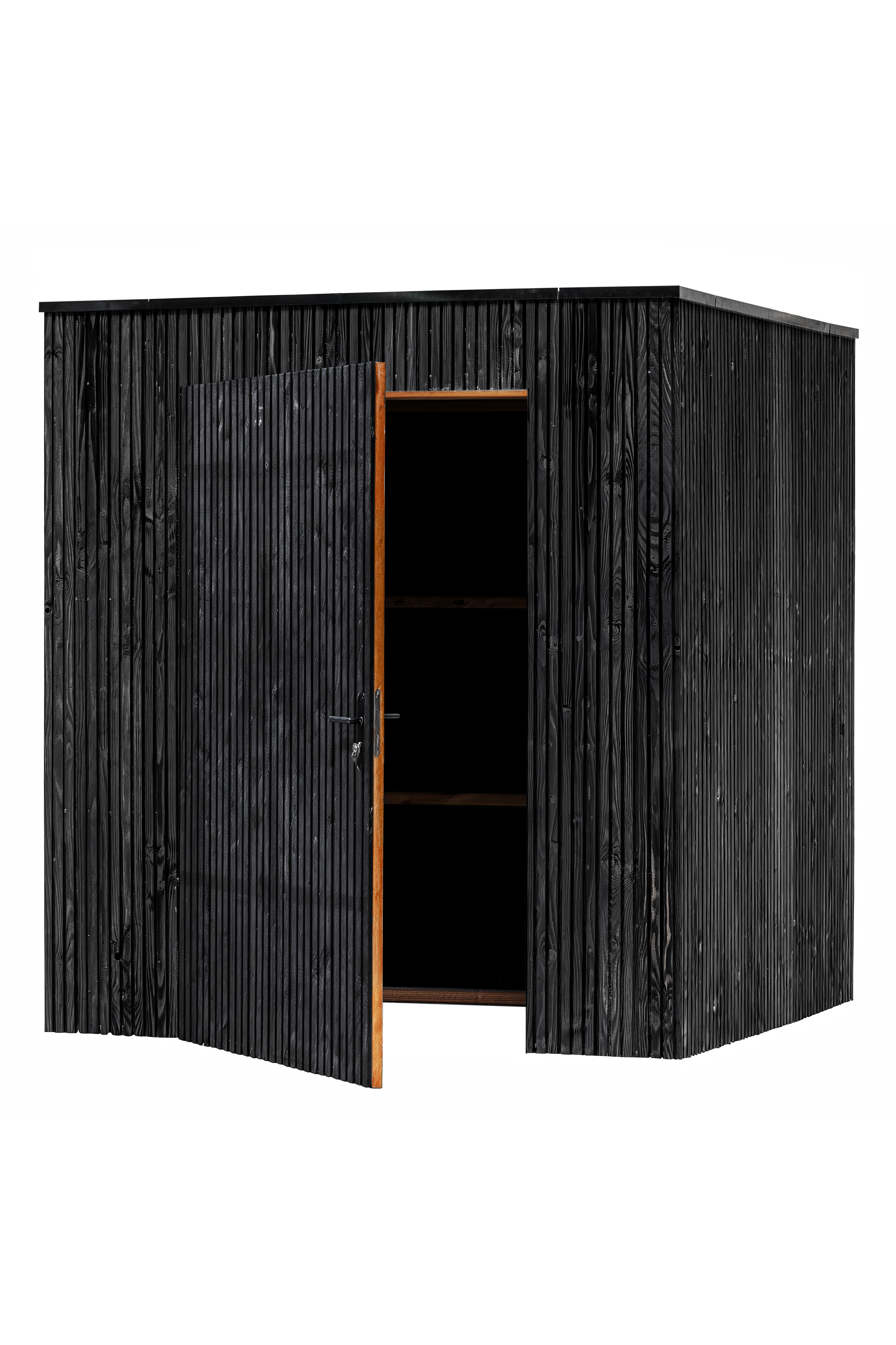 Douglas berging Brooklyn zwart gespoten 219 x 219 x 241 cm | inclusief deur