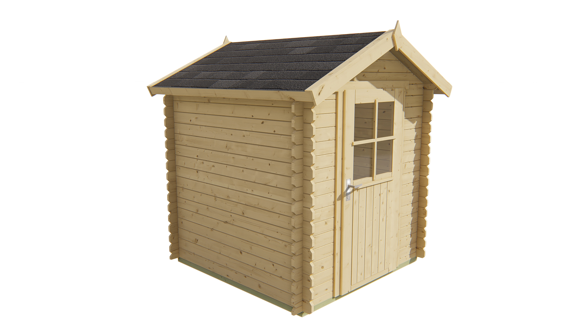 Blokhut - Tuinhuis Richard | 28 mm | vuren groen geïmpregneerd Blokhut - Tuinhuis Richard | 28 mm | vuren groen geïmpregneerd