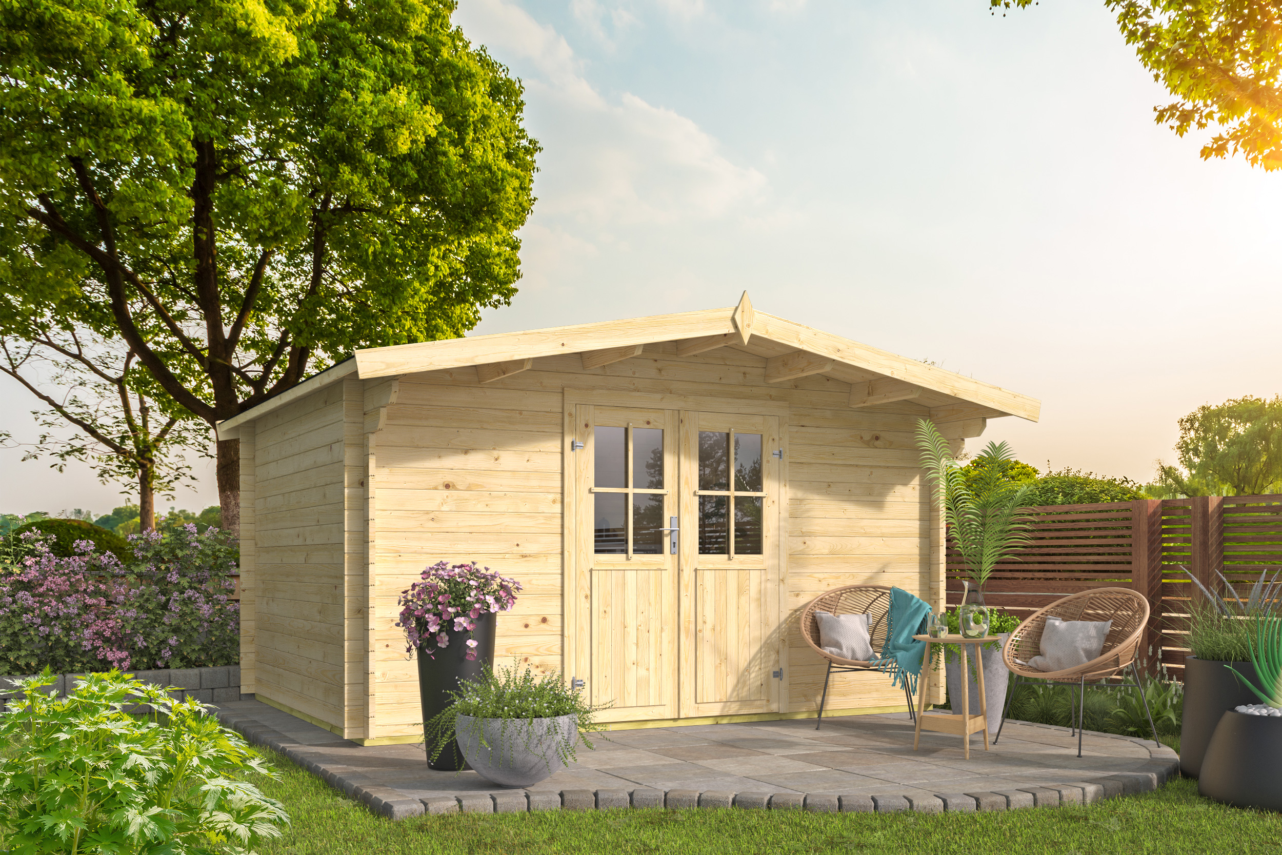 Blokhut - Tuinhuis Murcia | 34 mm | vuren Red Class Wood geïmpregneerd Blokhut - Tuinhuis Murcia | 34 mm | vuren Red Class Wood geïmpregneerd