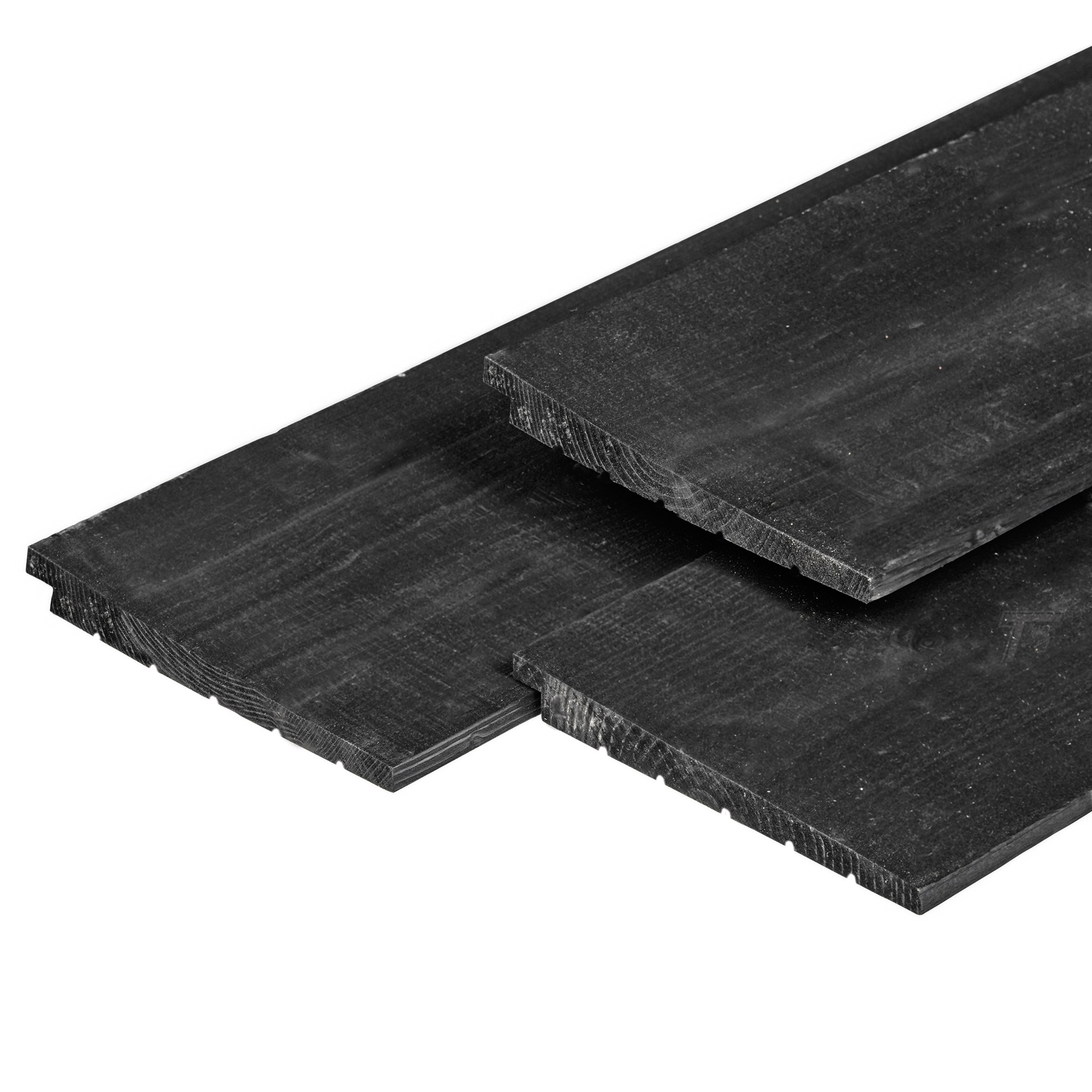 Douglas Zweeds rabat houtpakket zwart geïmpregneerd - beton schutting systeem