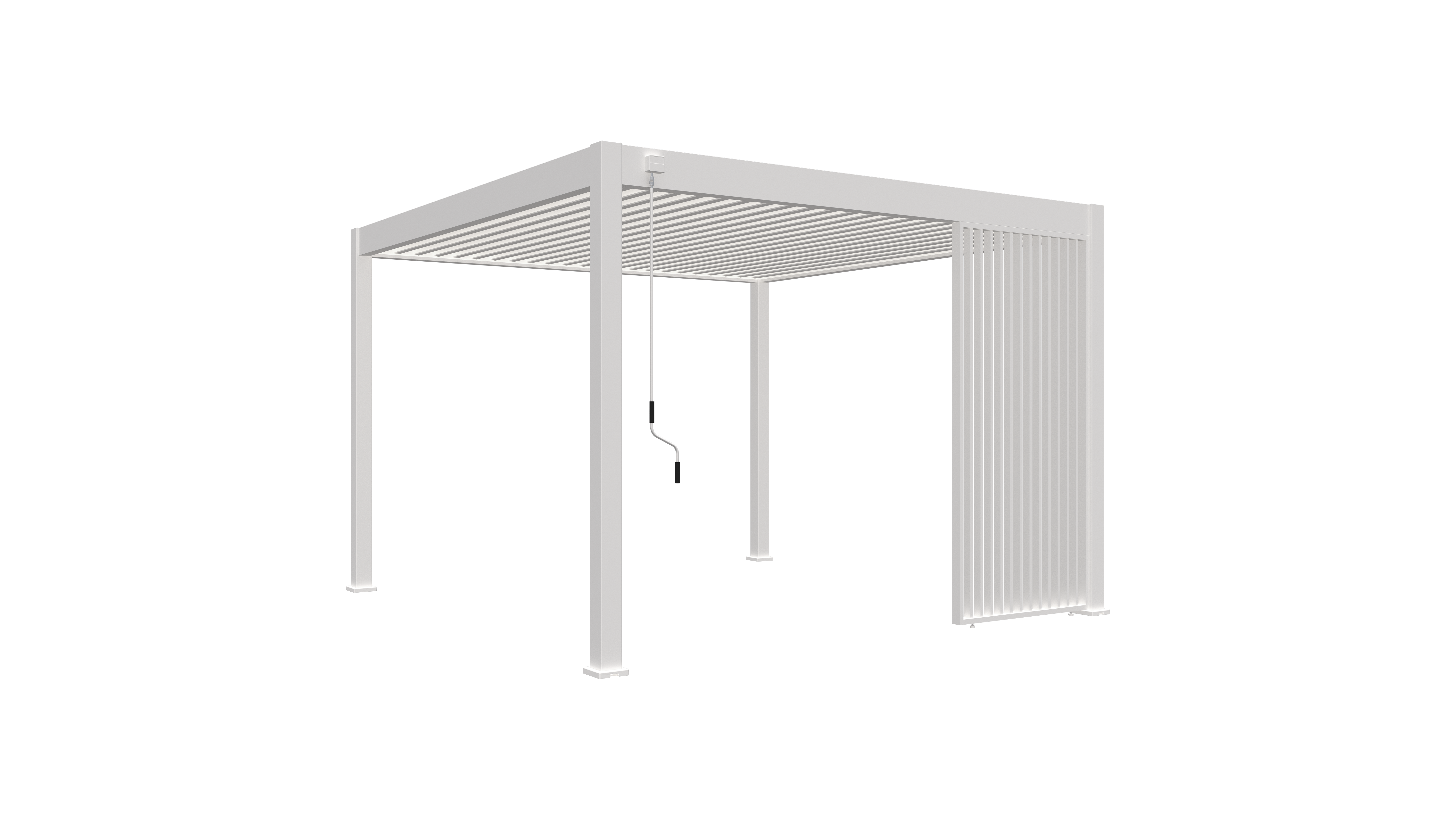 Aluminium-Vordach Lamellenpaneel 93 cm vertikal Weiß
