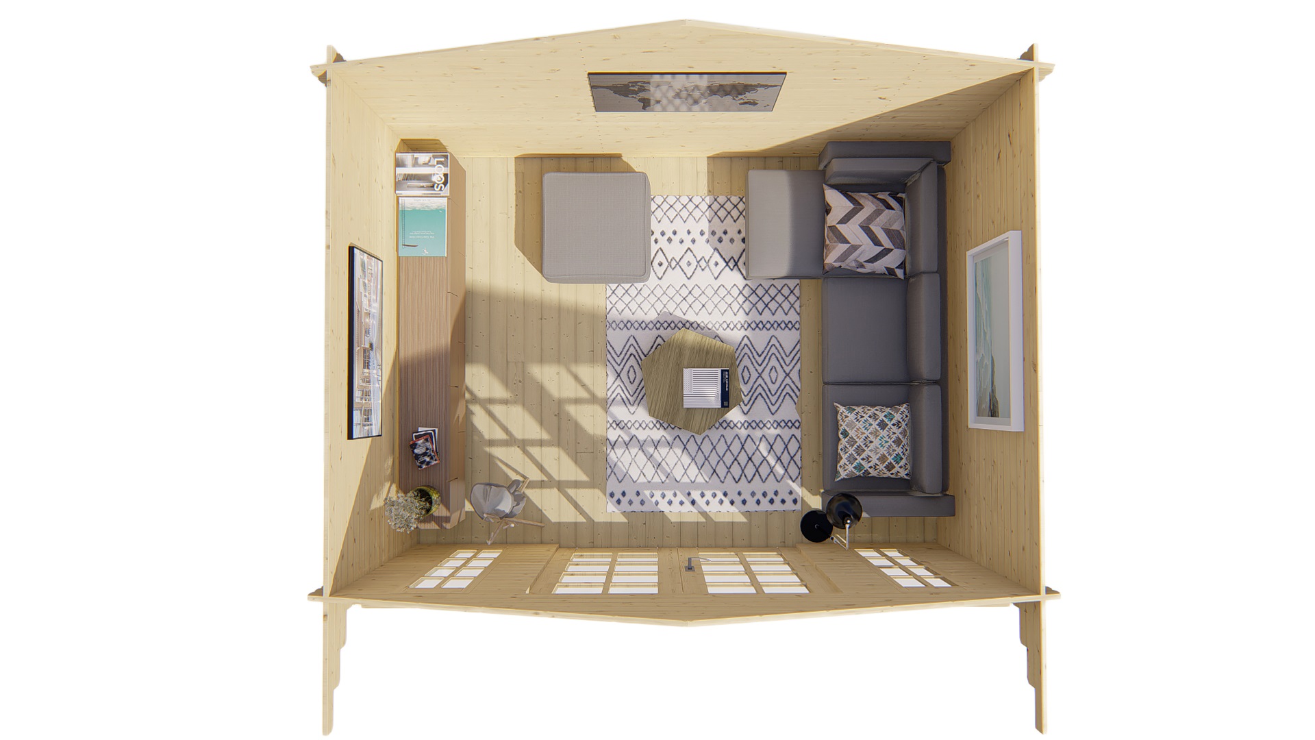 Blokhut - Tuinhuis Mimir | 28 mm | Red Class Wood geïmpregneerd